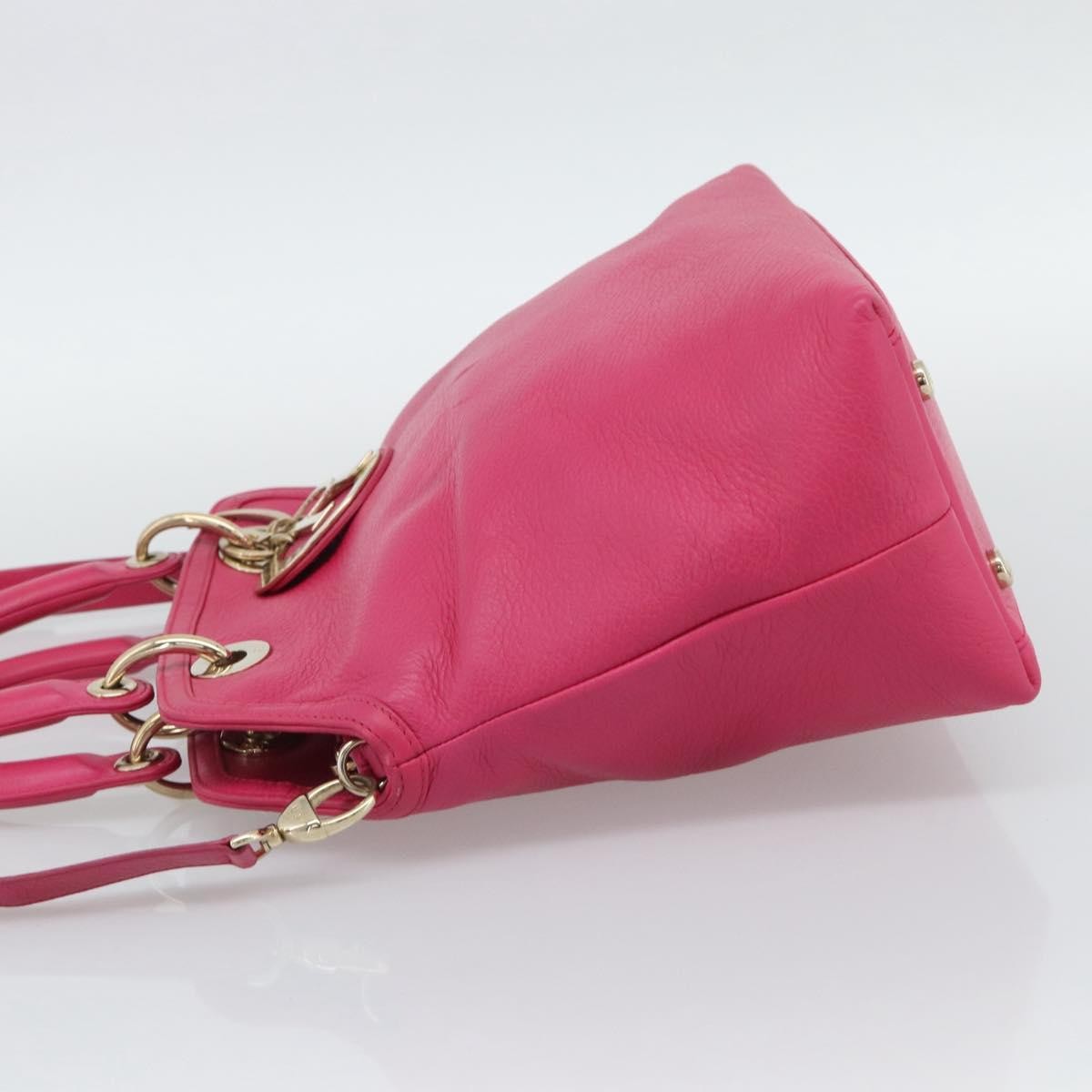 Christian Dior Granville Satchel Leather Pink Leather Handbag (Pre-Owned)