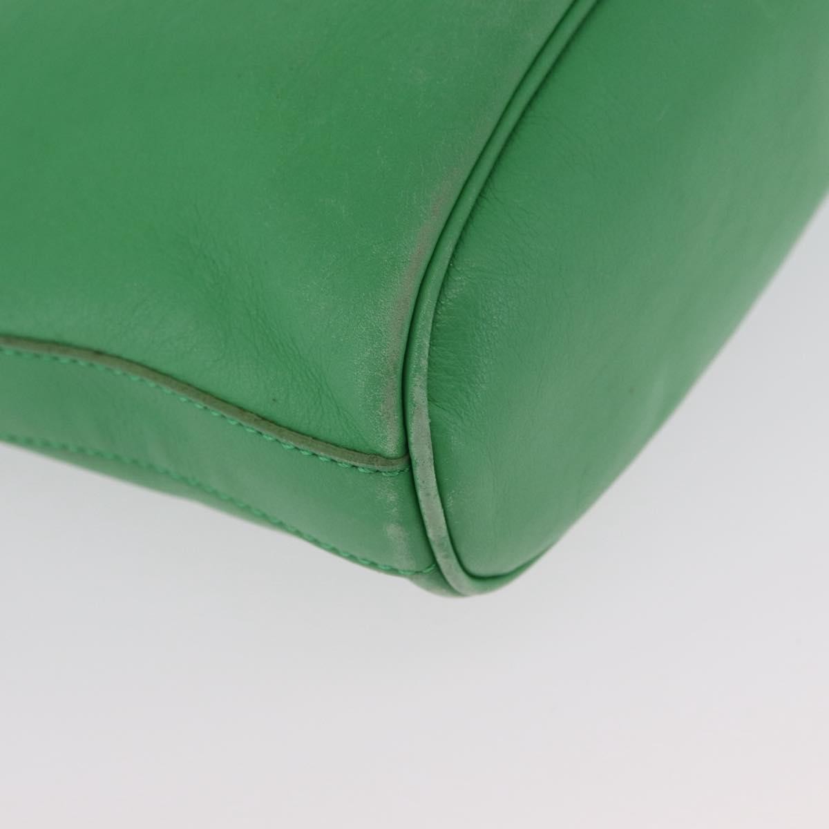 Celine Vintage Leather Green Leather Shoulder Bag Bag (Pre-Owned)