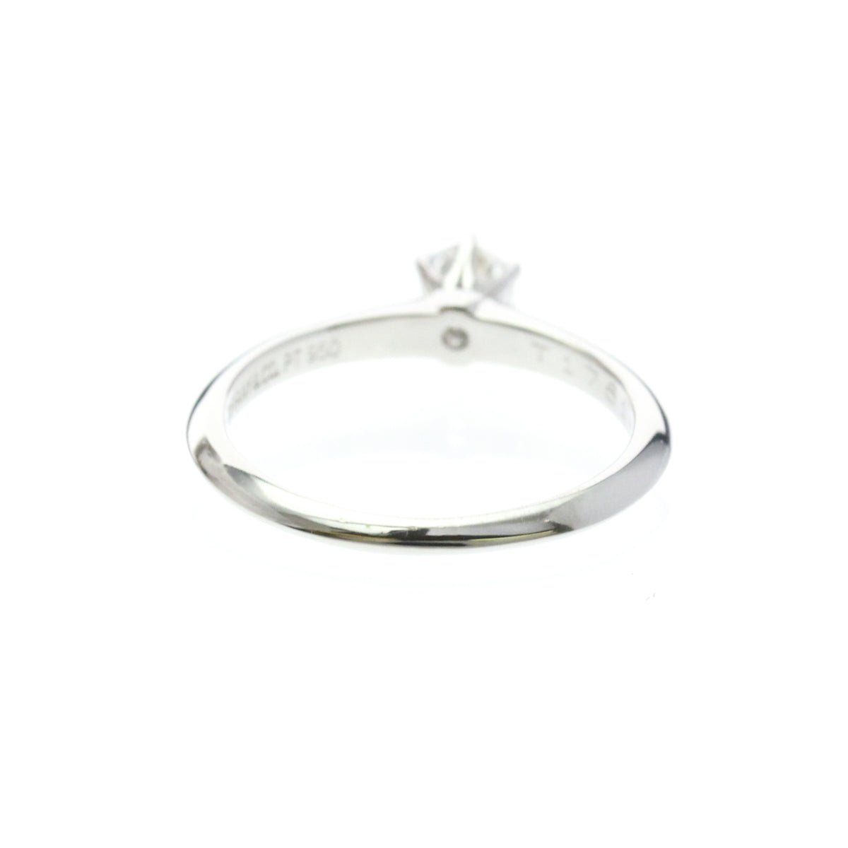 Tiffany & Co. Tiffany Setting Solitaire Platinum With Rbc Diamond G/Vvs2 Silver Platinum Ring Jewelry (Pre-Owned)