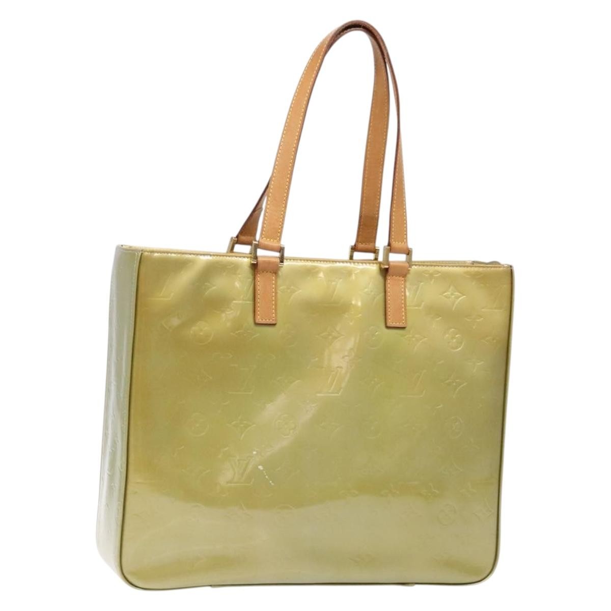 Louis Vuitton Columbus Monogram Vernis Beige Patent_Leather Tote Bag Bag (Pre-Owned)