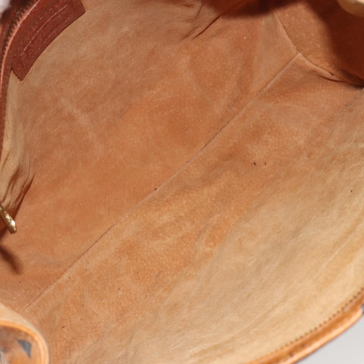 MCM Visetos Leather Brown Leather Shoulder Bag Bag (Pre-Owned)