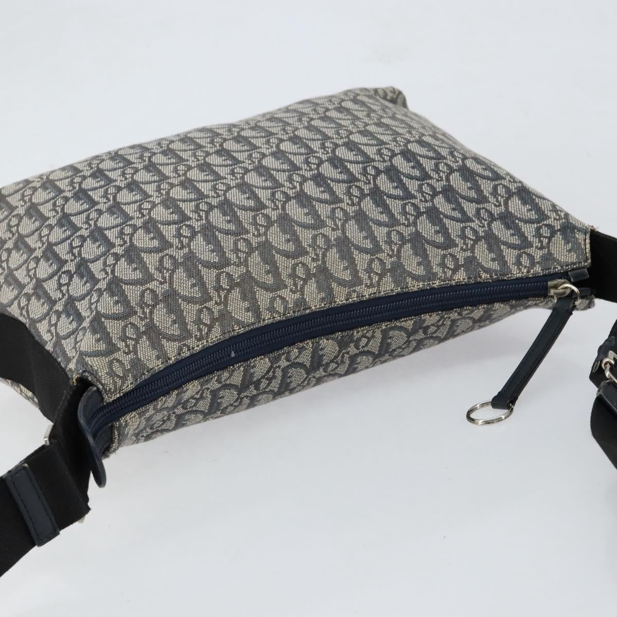 Christian Dior Vintage Trotter Canvas Navy Canvas Shoulder Bag Bag (Pre-Owned)