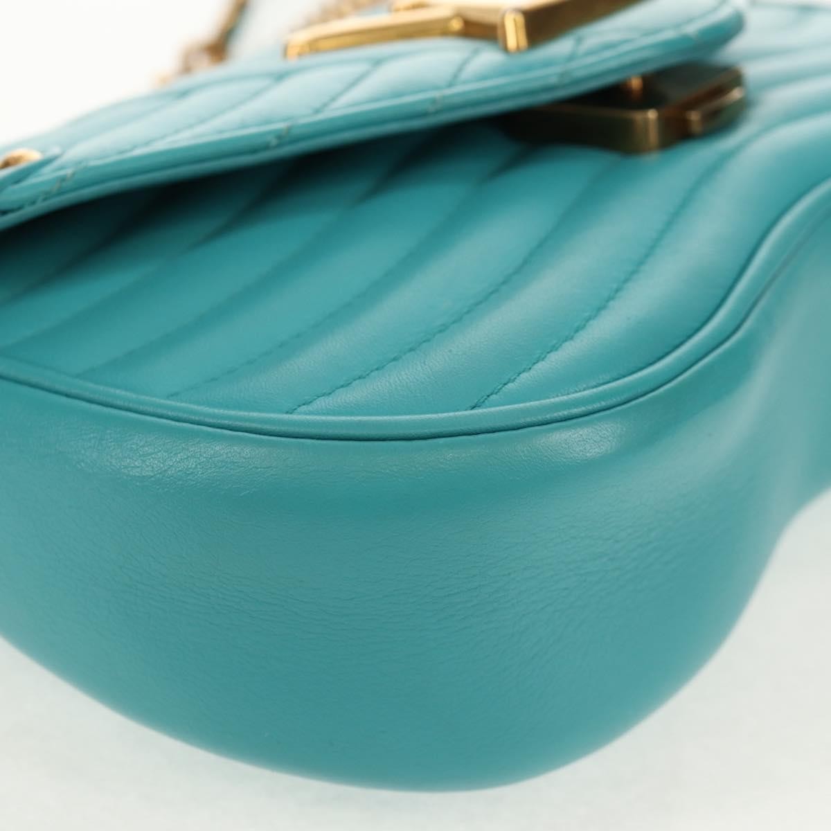 Louis Vuitton New Wave Chain Quilted Leather Blue Leather Shoulder Bag Bag (Pre-Owned)