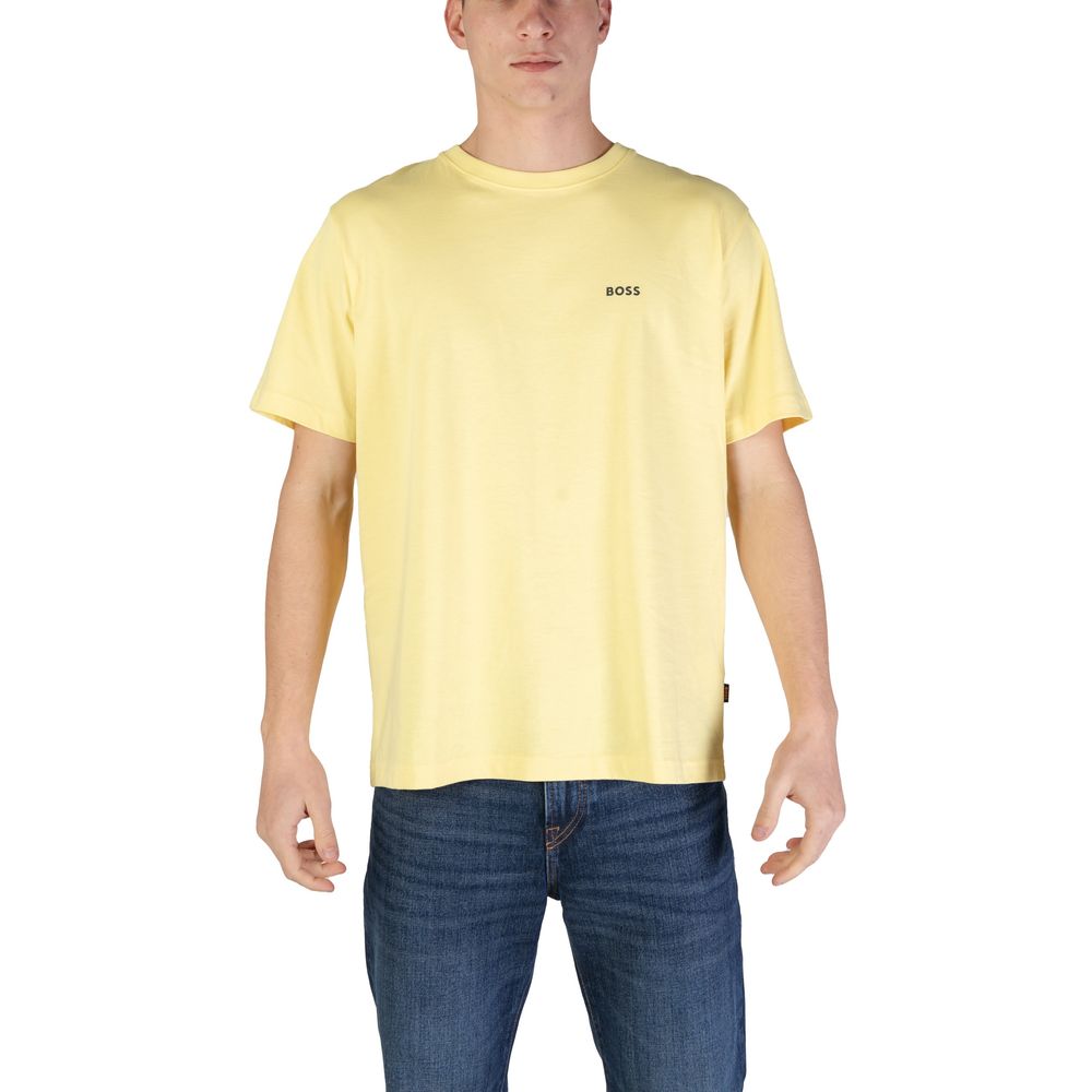 Hugo Boss Yellow Cotton Men's T-Shirt