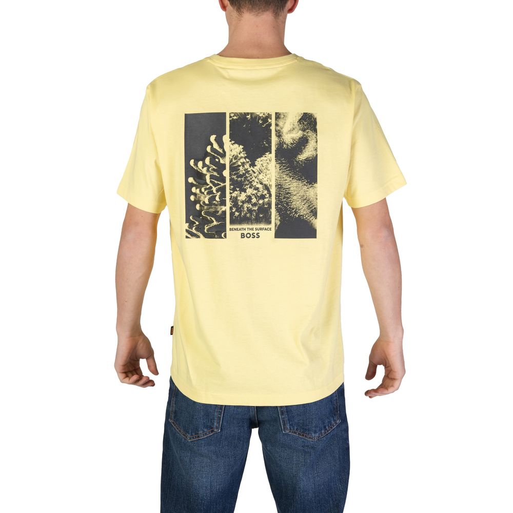 Hugo Boss Yellow Cotton Men's T-Shirt