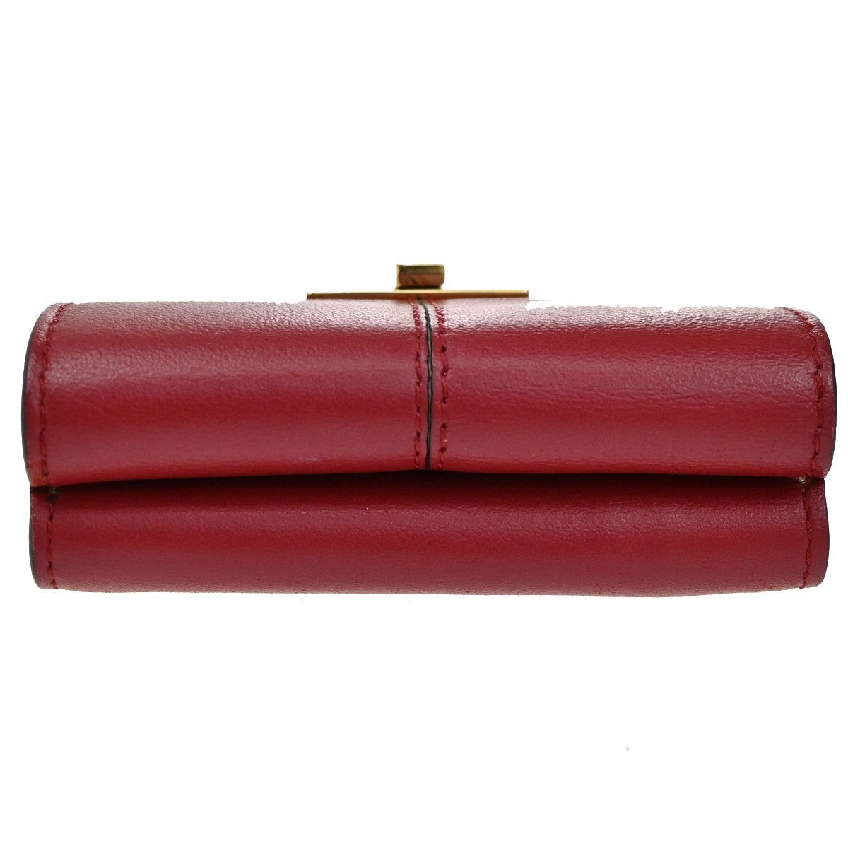 Fendi Peekaboo Leather Red Leather Wallets Accessory (Pre-Owned)