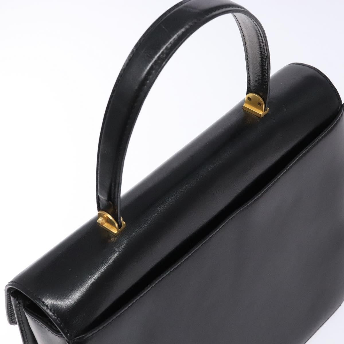 Bally Handbag Leather Black Leather Handbag (Pre-Owned)