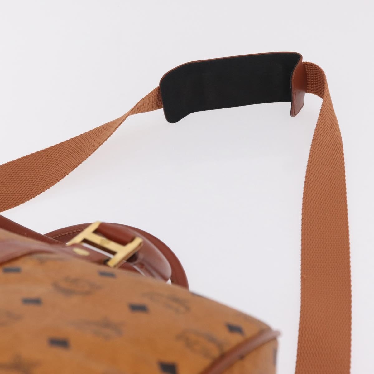 MCM Vicetos Leather Brown Leather Travel Bag Bag (Pre-Owned)