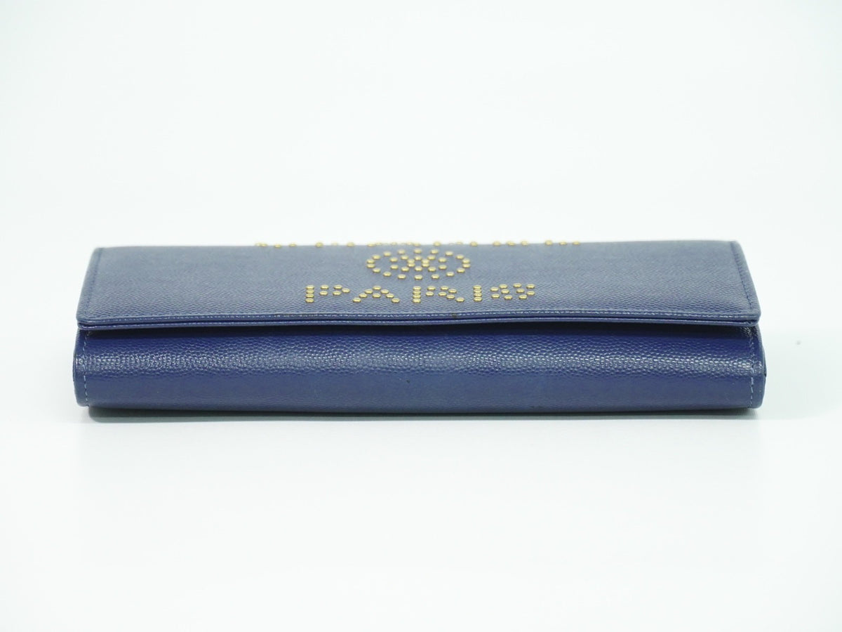 Chanel Deauville Flap Caviar Navy Leather Wallets Accessory (Pre-Owned)