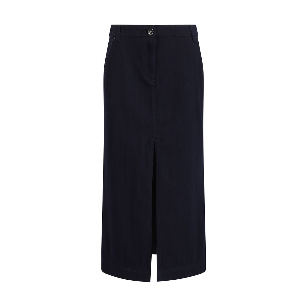 Giorgio Armani Blue Cotton Women's Skirt