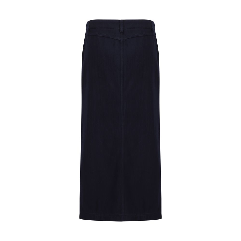 Giorgio Armani Blue Cotton Women's Skirt