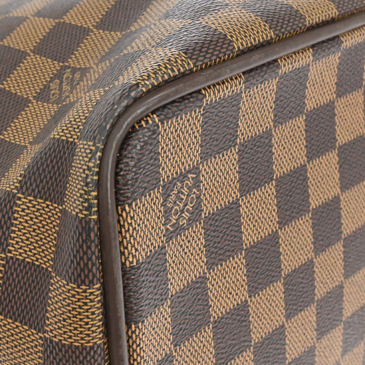 Louis Vuitton Greenwich Travel Damier Ebene Brown Canvas Handbag (Pre-Owned)