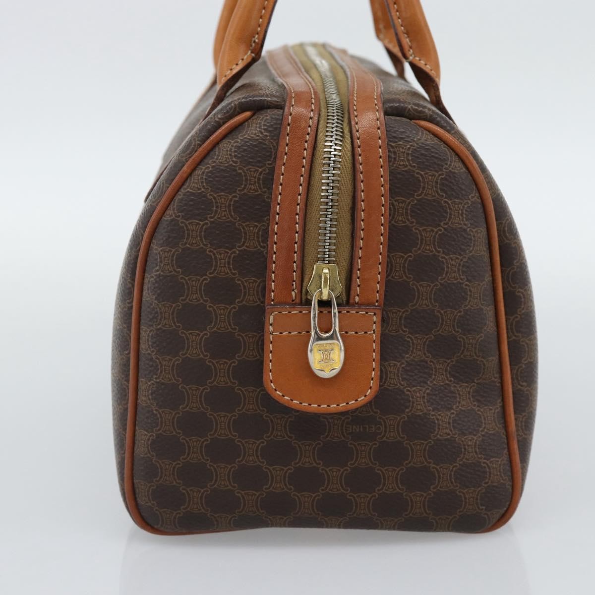 Celine Boston Macadam Canvas Brown Pvc Travel Bag Bag (Pre-Owned)