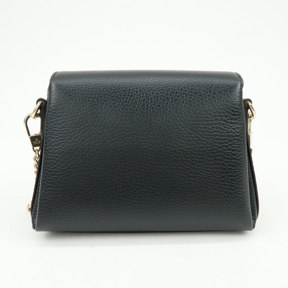 Gucci Interlocking Leather Black Leather Shoulder Bag Bag (Pre-Owned)