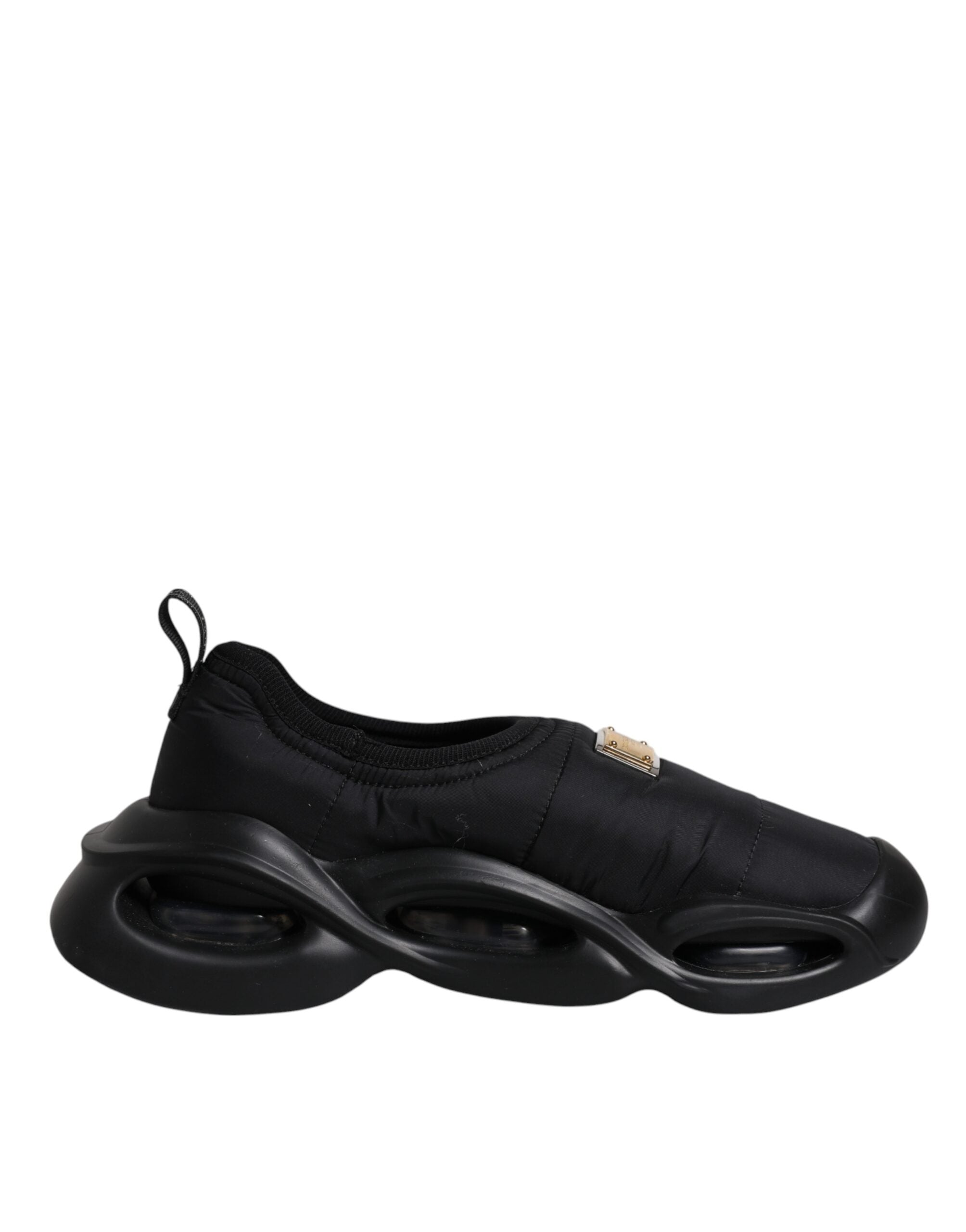 Dolce & Gabbana Black Slip On Wave Low Top Men Sneakers Men's Shoes
