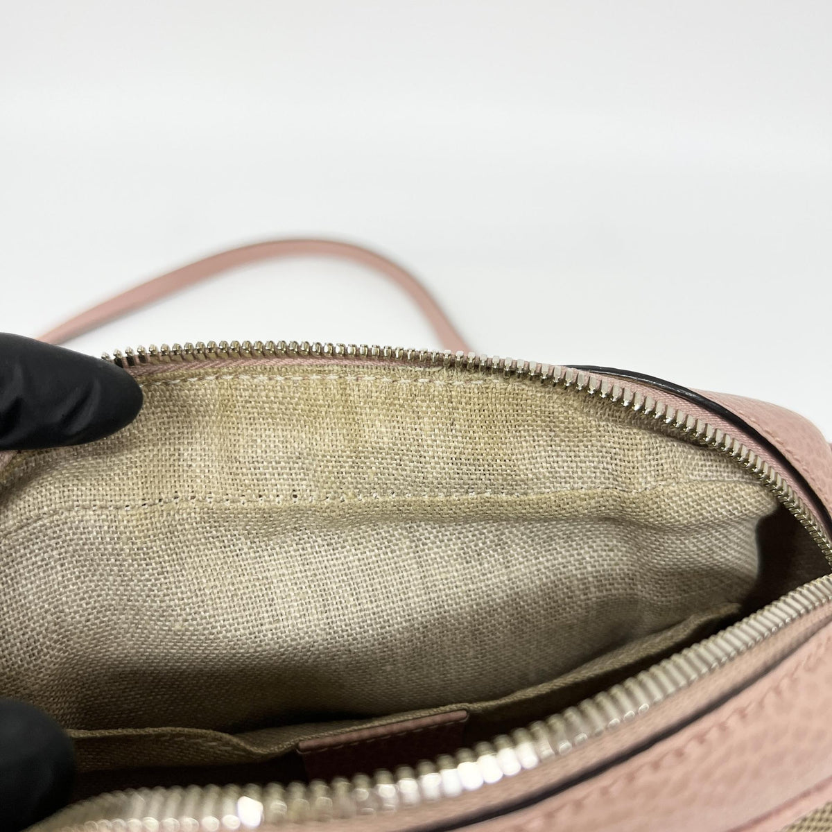 Gucci Bree Disco Gg Canvas With Leather Brown Canvas Crossbody Bag Bag (Pre-Owned)