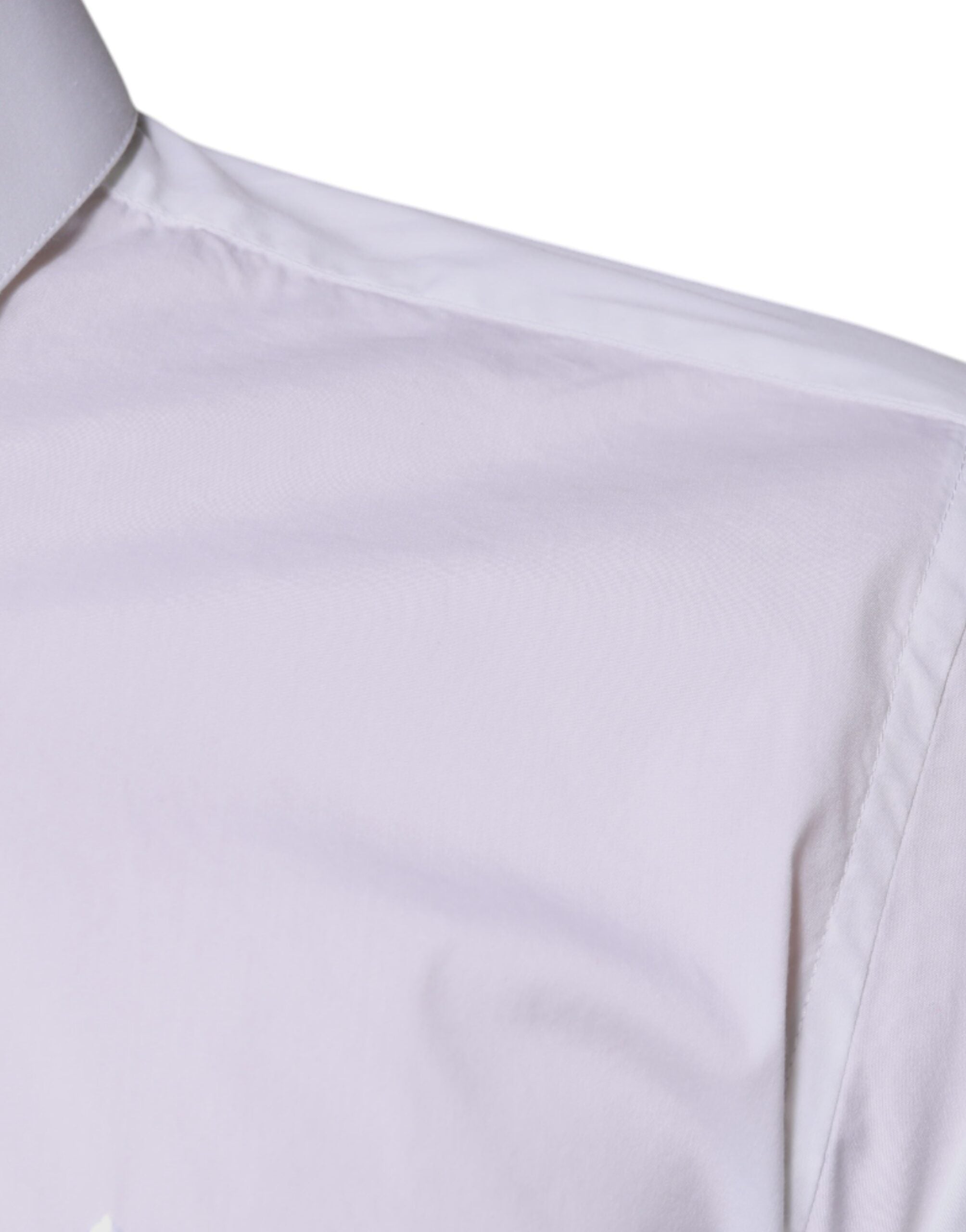 Dolce & Gabbana White Cotton Blend Formal MARTINI Men's Shirt (Pre-Owned)