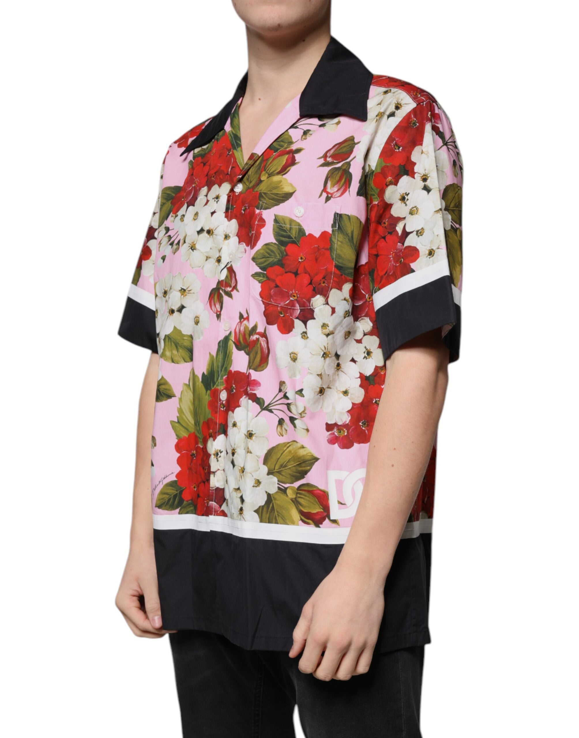 Dolce & Gabbana Multicolor Floral Button Down Casual Men's Shirt