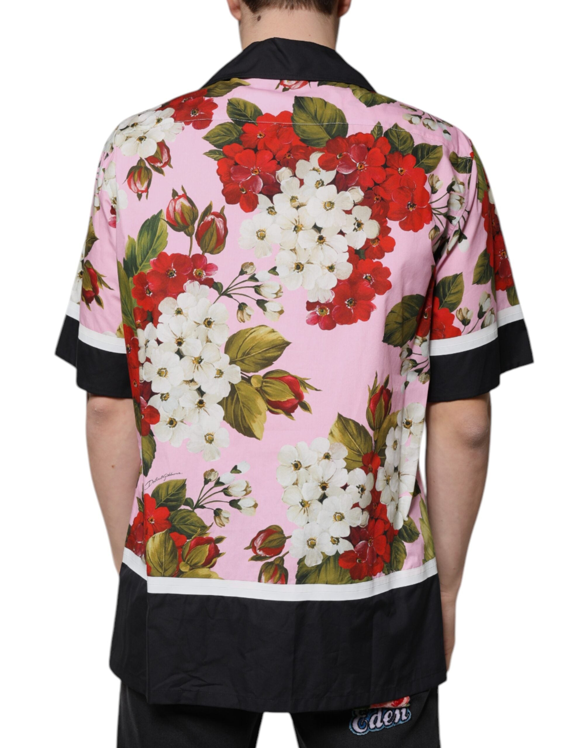 Dolce & Gabbana Multicolor Floral Button Down Casual Men's Shirt