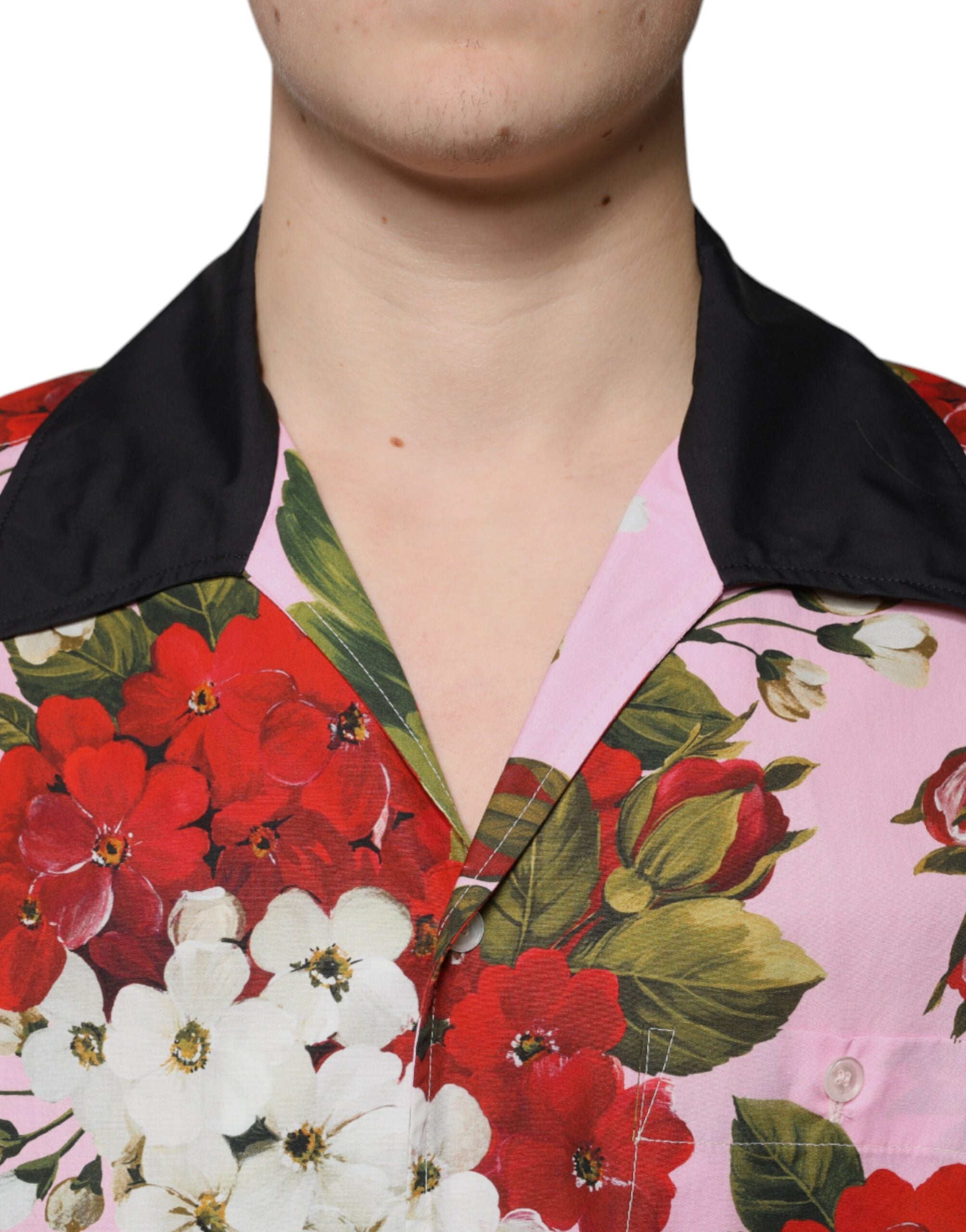 Dolce & Gabbana Multicolor Floral Button Down Casual Men's Shirt
