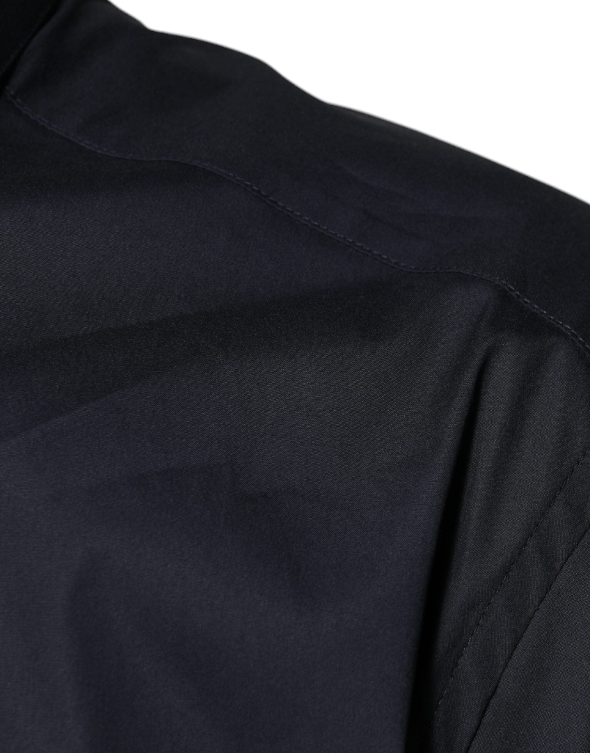 Dolce & Gabbana Black Cotton Blend Formal GOLD Dress Men's Shirt