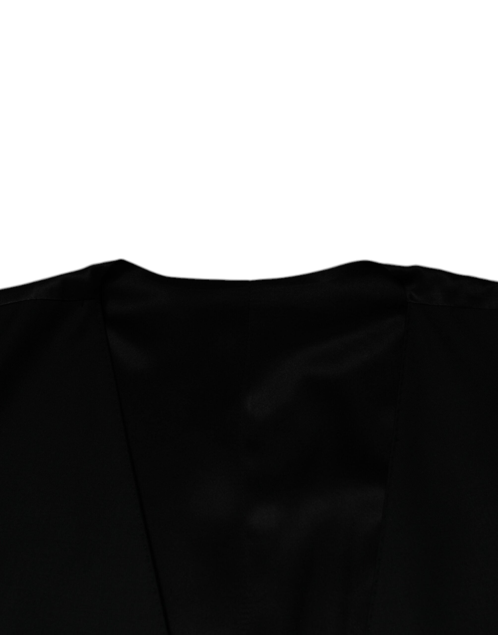 Dolce & Gabbana Black Wool Formal Dress Men Waistcoat Men's Vest
