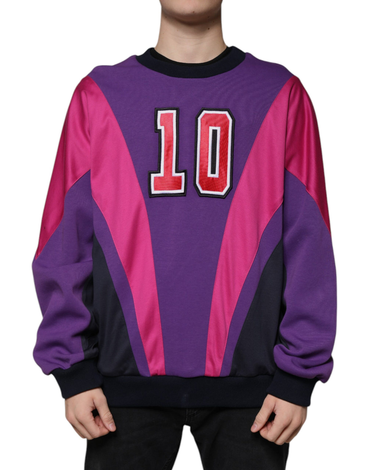 Dolce & Gabbana Multicolor Crew Neck Men Sweatshirt Men's Sweater