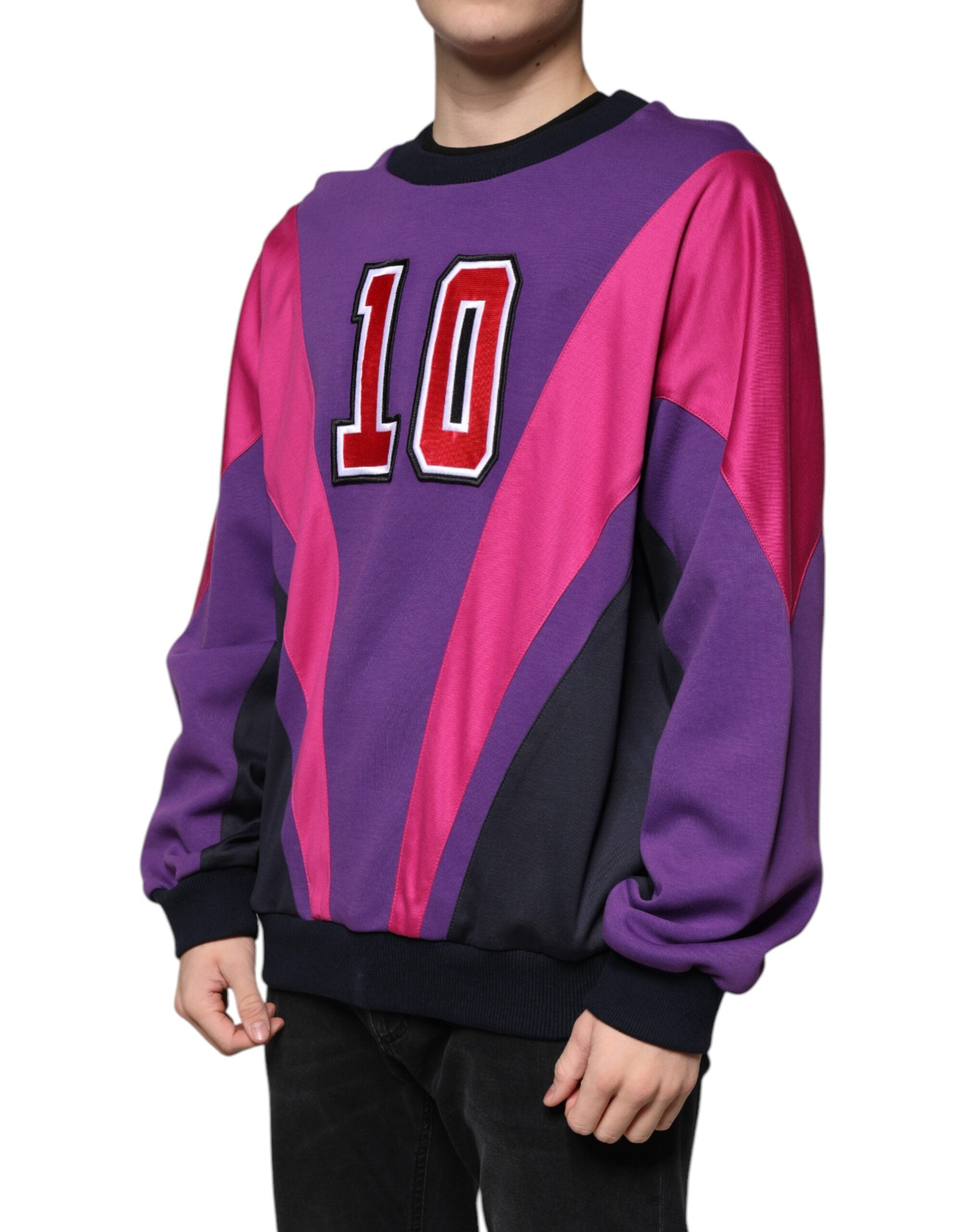Dolce & Gabbana Multicolor Crew Neck Men Sweatshirt Men's Sweater