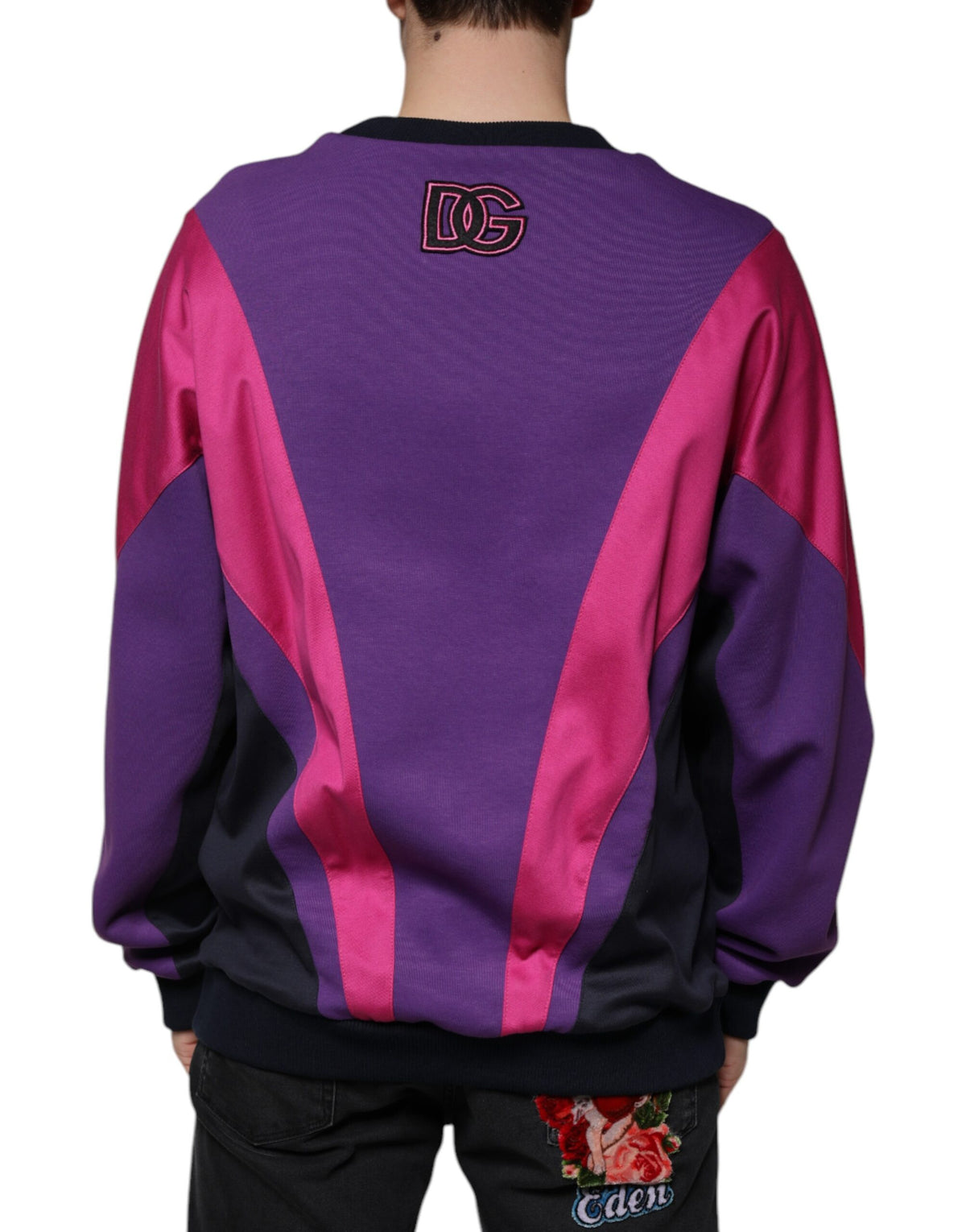 Dolce & Gabbana Multicolor Crew Neck Men Sweatshirt Men's Sweater