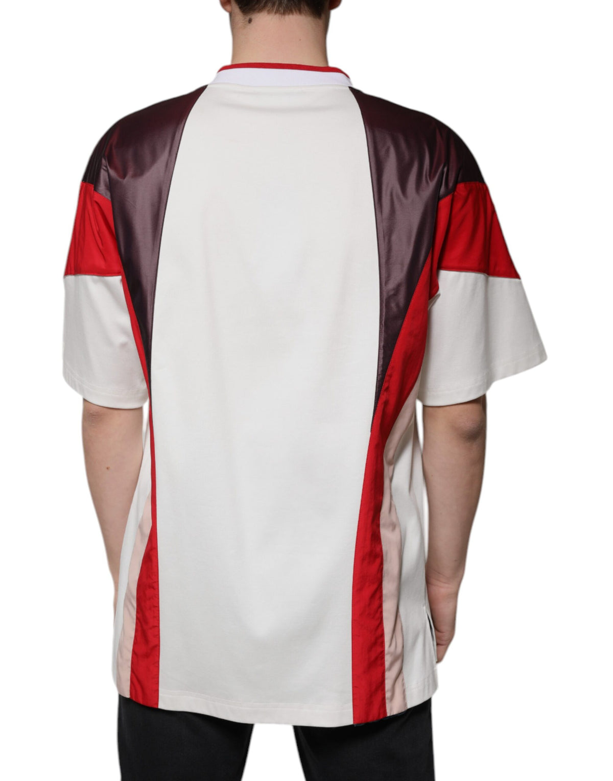 Dolce & Gabbana Multicolor Logo Jersey Cotton V-neck Men's T-shirt