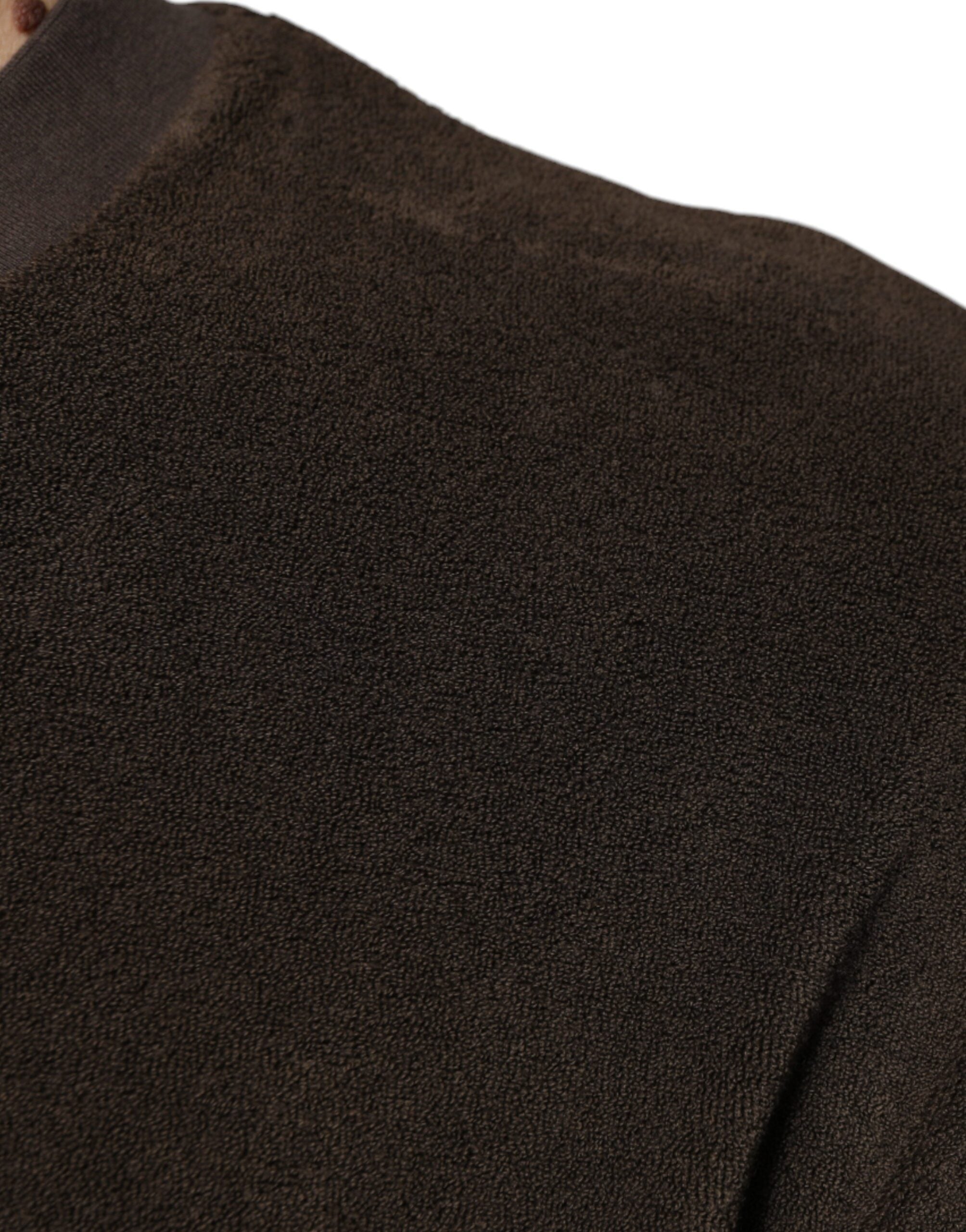 Dolce & Gabbana Brown Cotton Crew Neck Short Sleeves Men's T-shirt