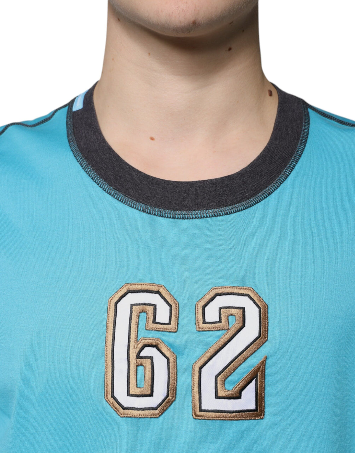 Dolce & Gabbana Blue Logo Crew Neck Short Sleeves Men's T-shirt