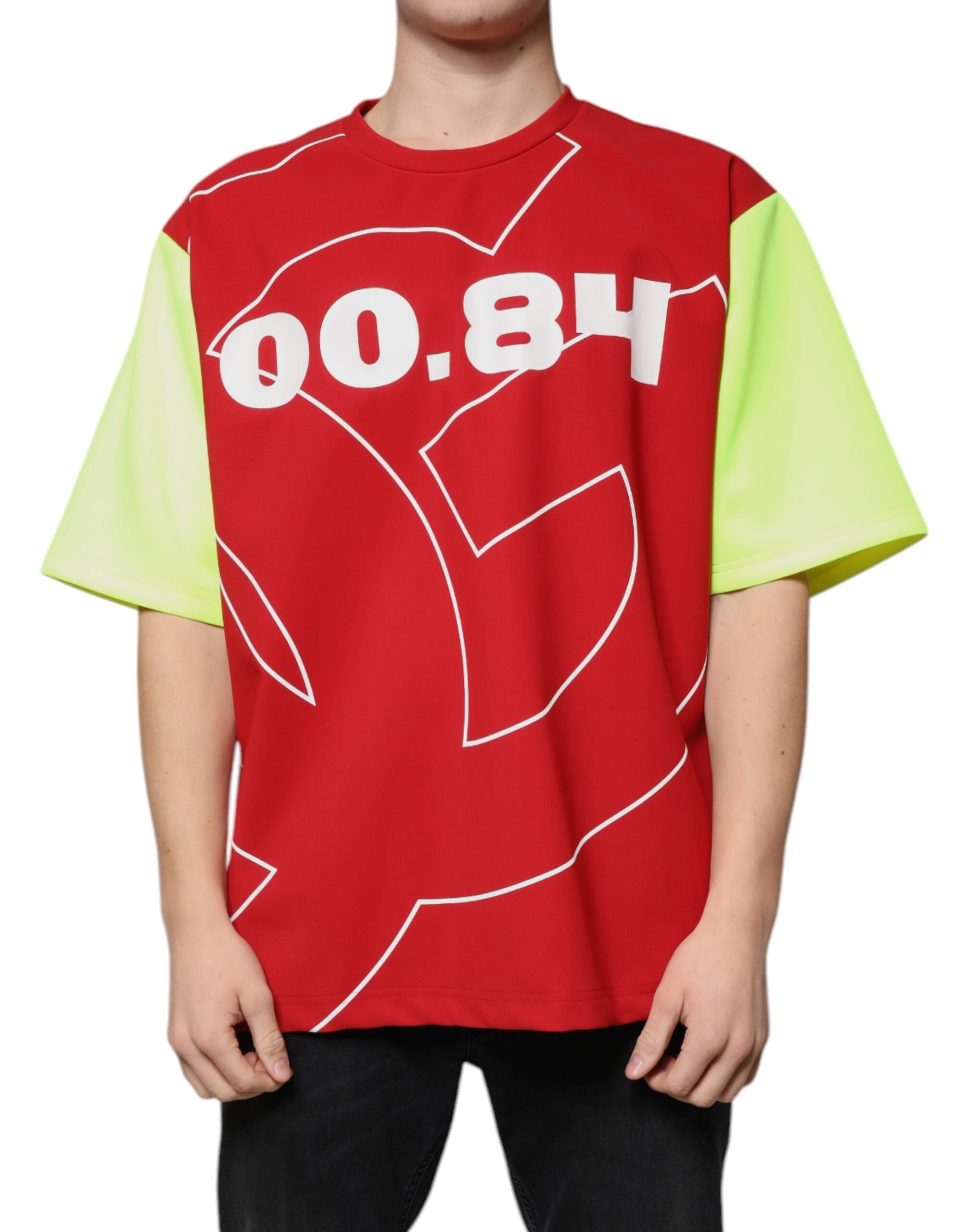 Dolce & Gabbana Multicolor Logo Cotton Men Crew Neck Men's T-shirt