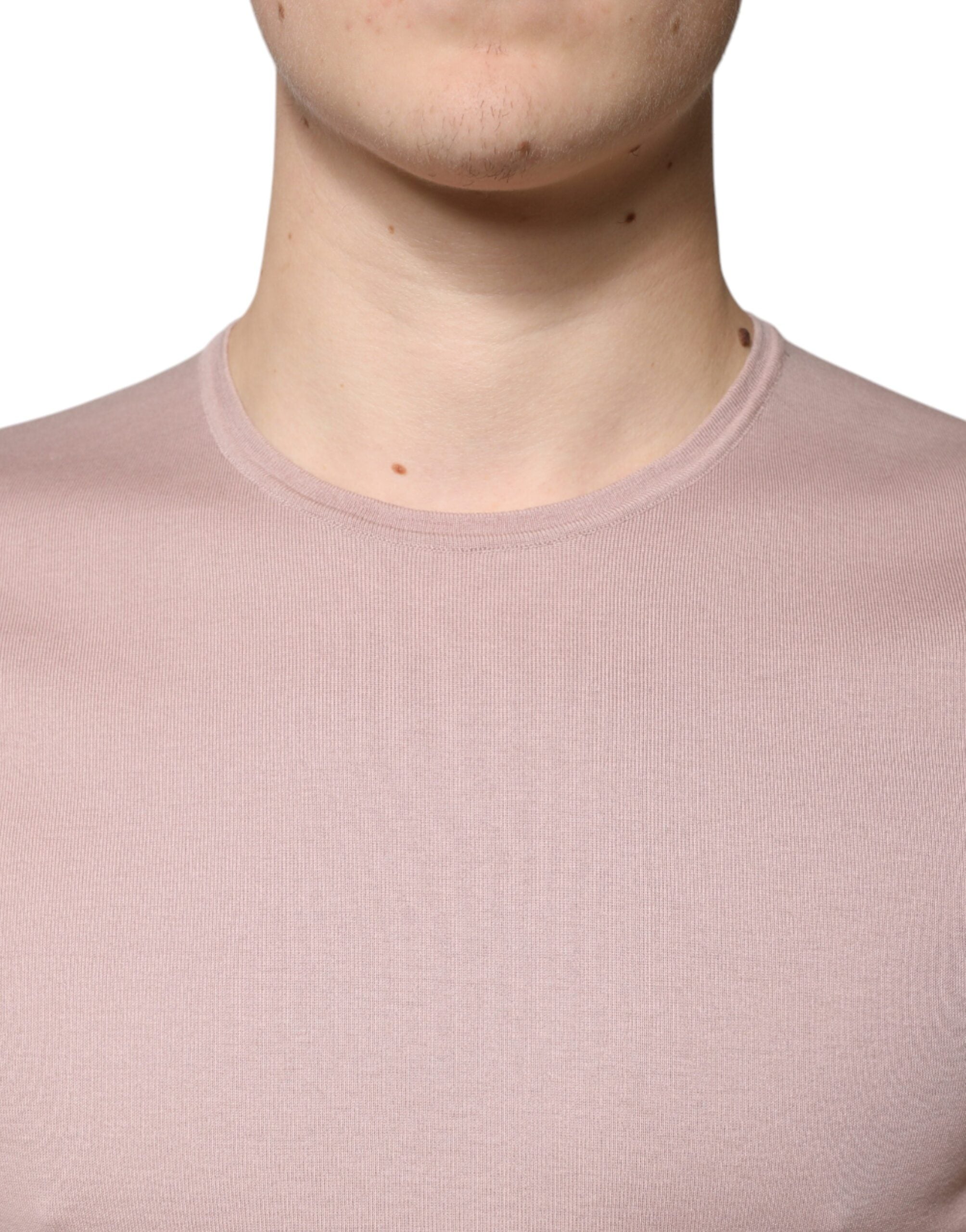 Dolce & Gabbana Brown Cotton Short Sleeves Round Neck Men's T-shirt