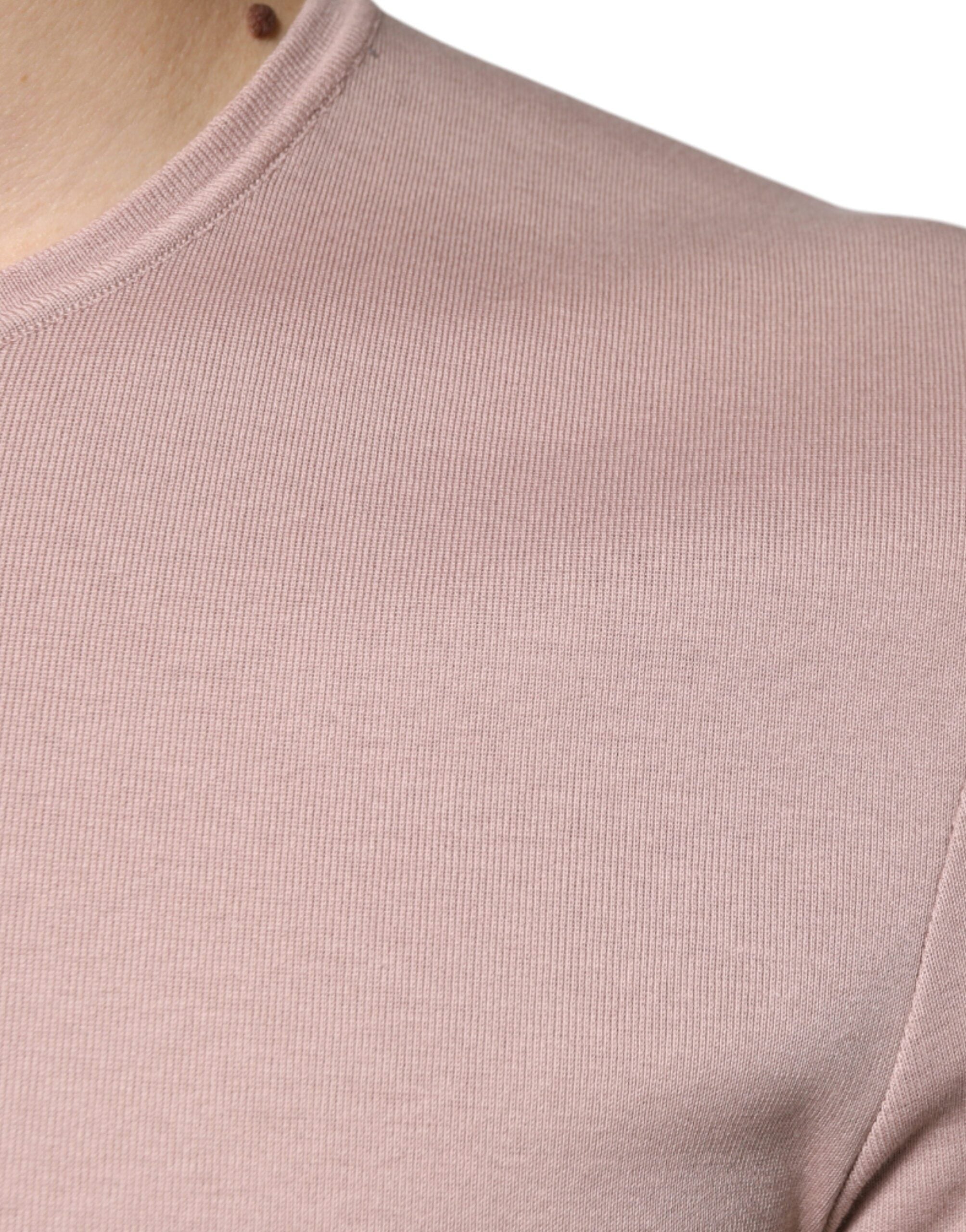 Dolce & Gabbana Brown Cotton Short Sleeves Round Neck Men's T-shirt