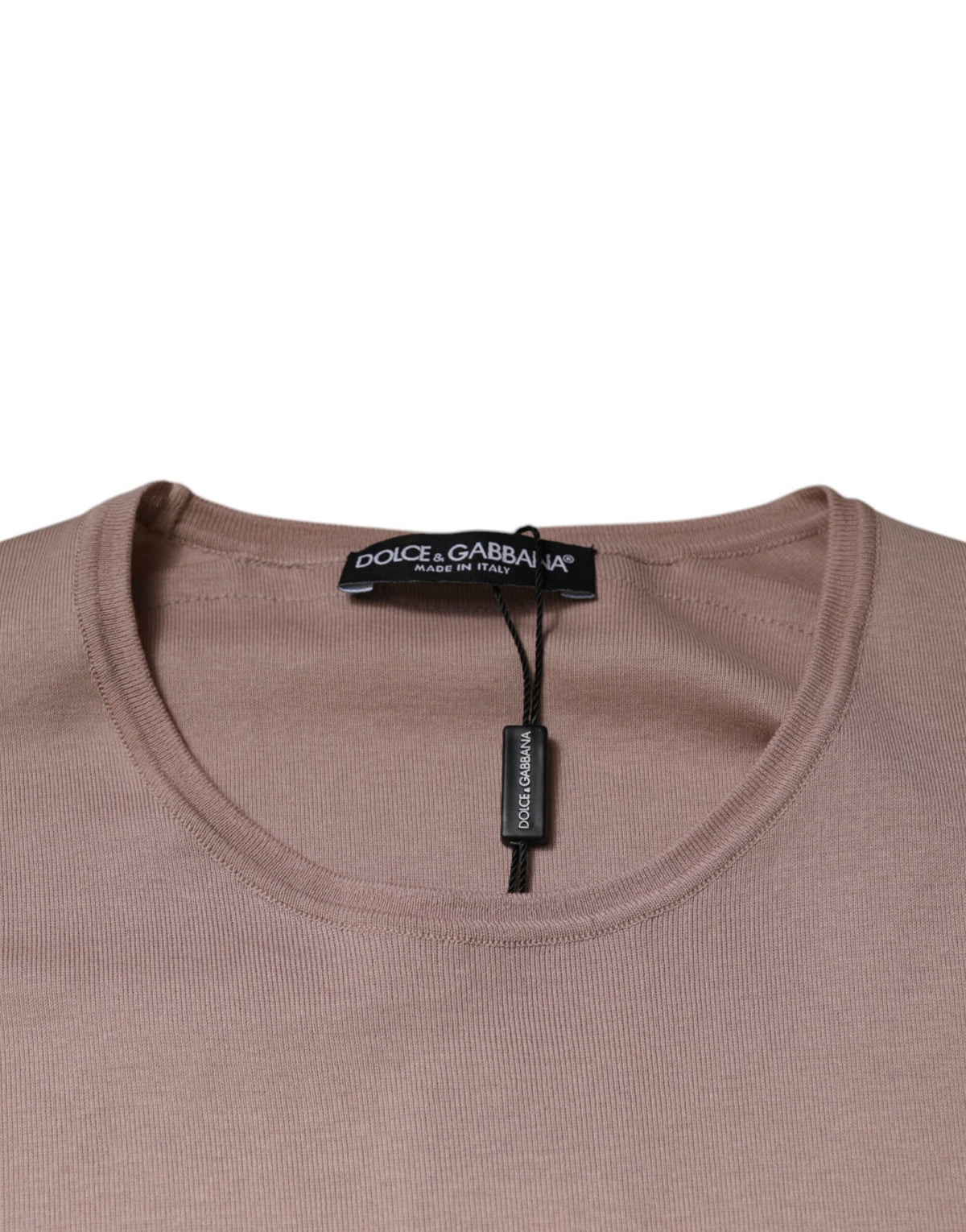 Dolce & Gabbana Brown Cotton Short Sleeves Round Neck Men's T-shirt