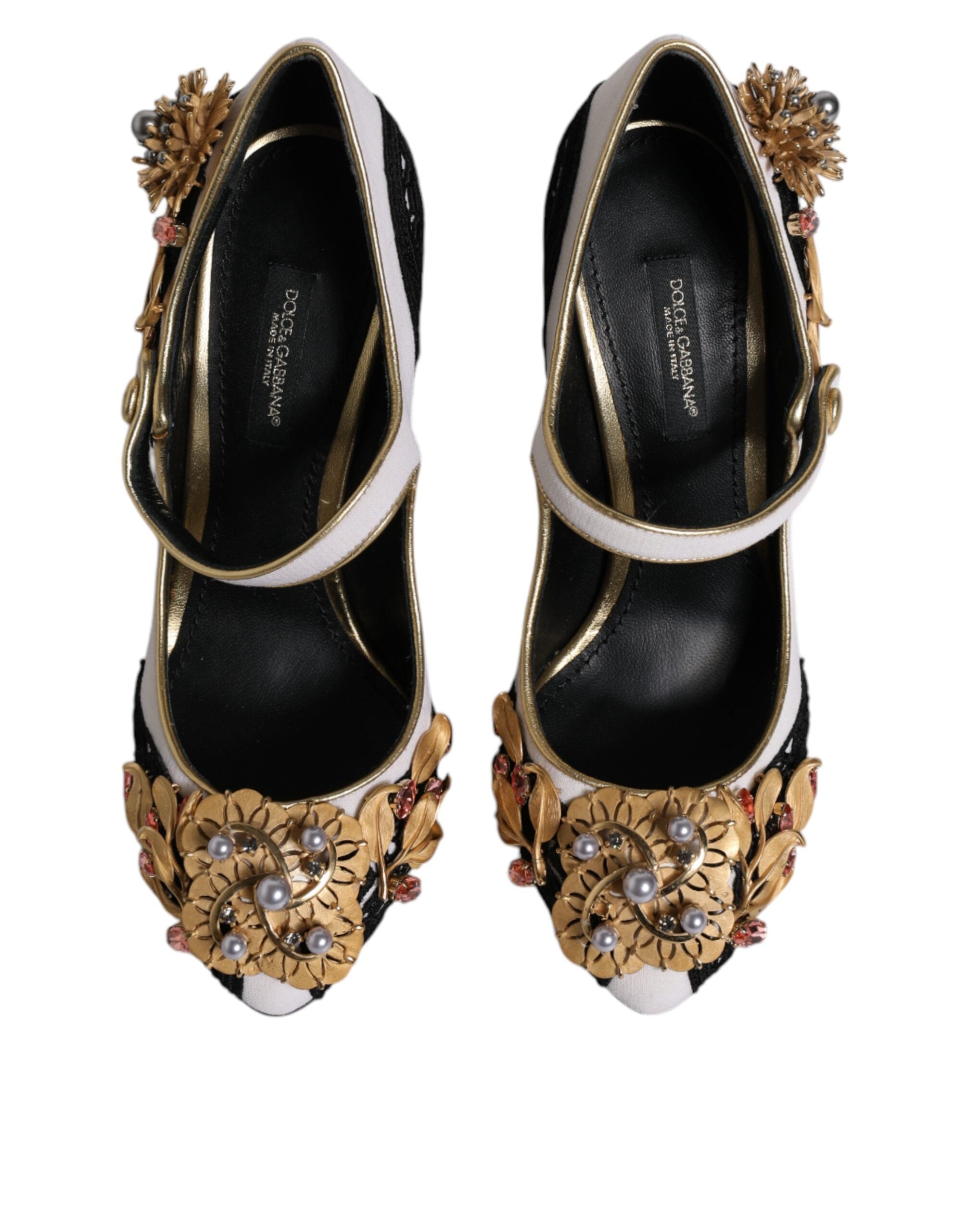 Dolce & Gabbana Multicolor Embellished Heels Pumps Women's Shoes