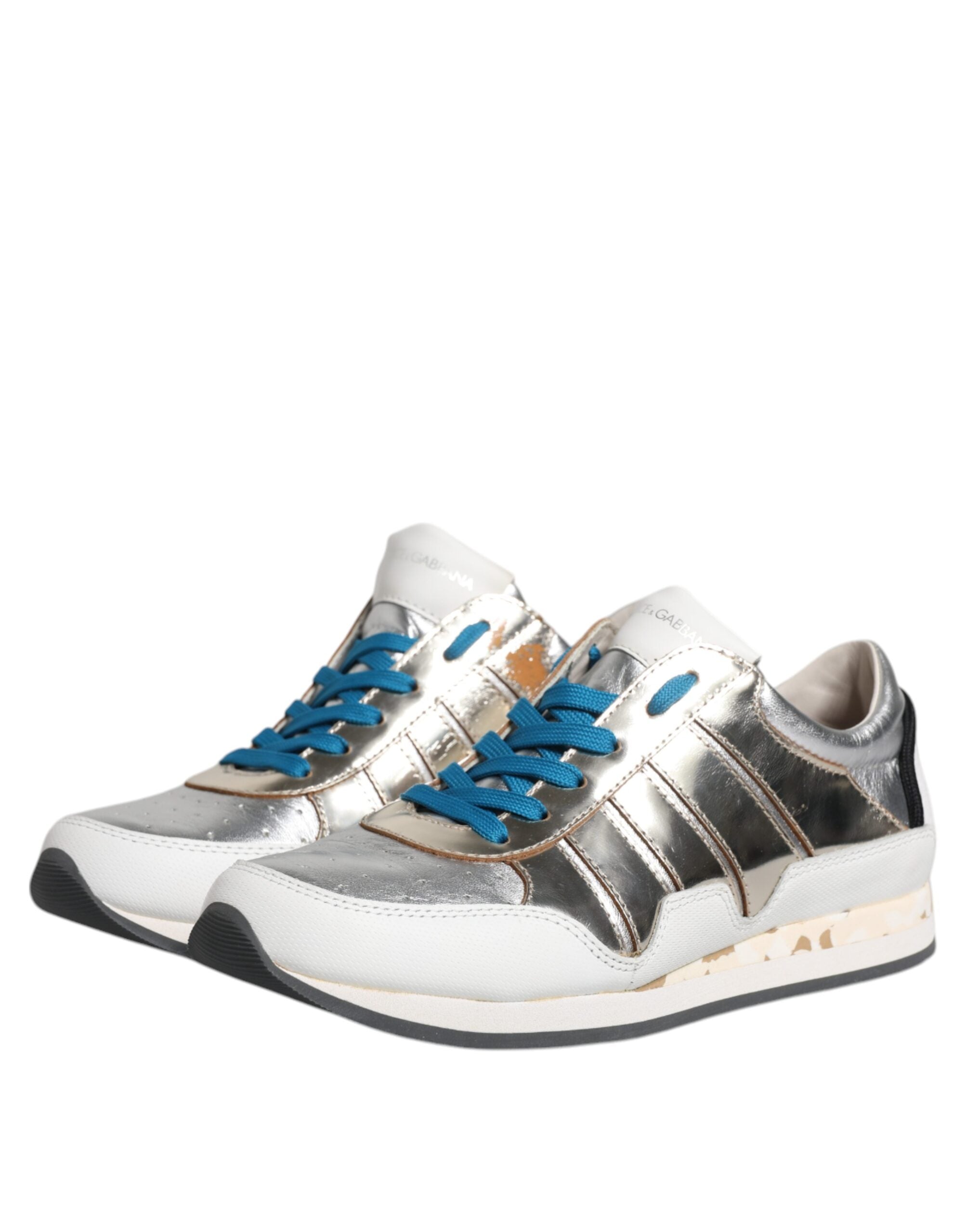 Dolce & Gabbana Multicolor Leather Low Top Sneakers Women's Shoes (Pre-Owned)