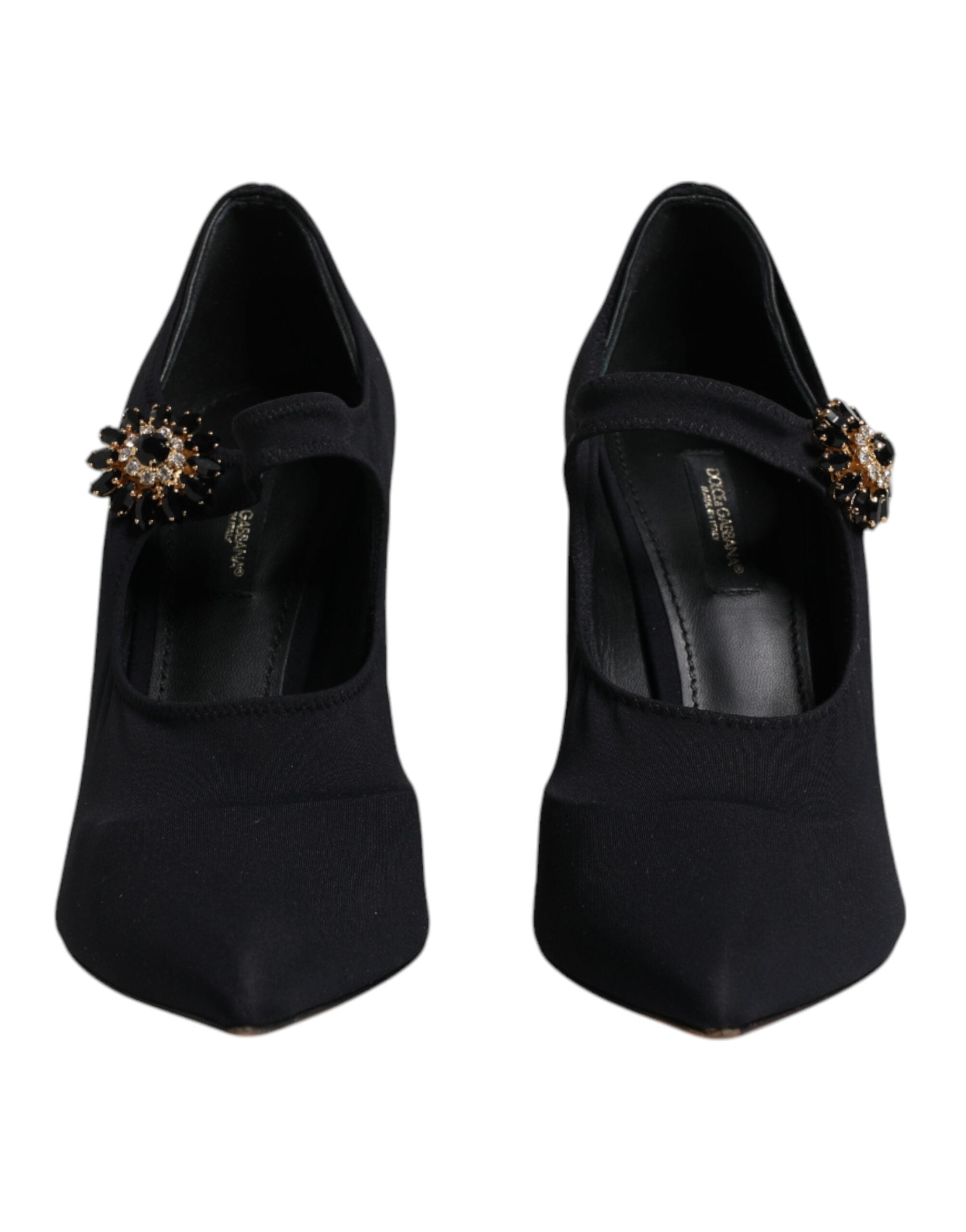 Dolce & Gabbana Black Mary Jane Stretch Crystal Pumps Women's Shoes (Pre-Owned)