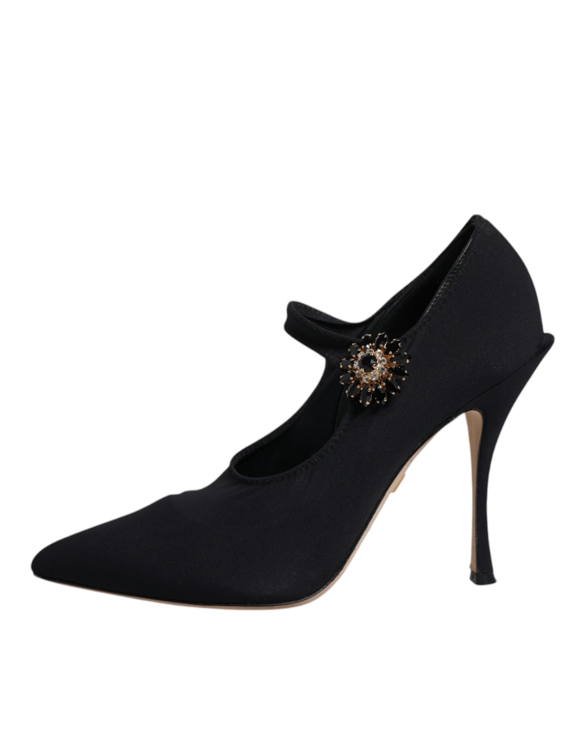 Dolce & Gabbana Black Mary Jane Stretch Crystal Pumps Women's Shoes (Pre-Owned)