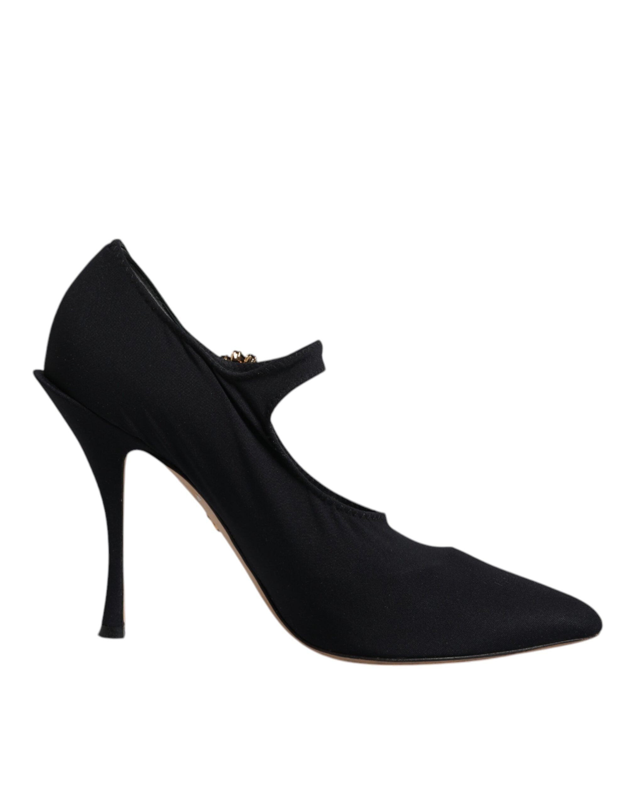 Dolce & Gabbana Black Mary Jane Stretch Crystal Pumps Women's Shoes (Pre-Owned)