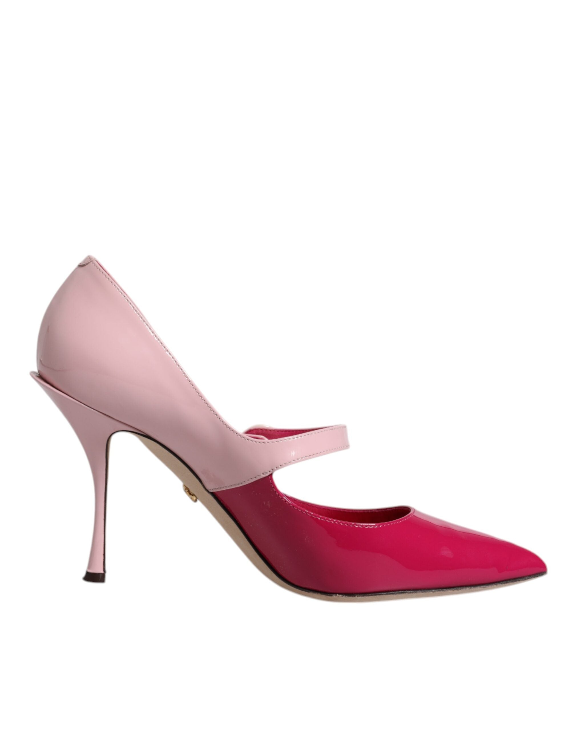 Dolce & Gabbana Two Tone Pink Leather Mary Jane Heels Pumps Women's Shoes (Pre-Owned)