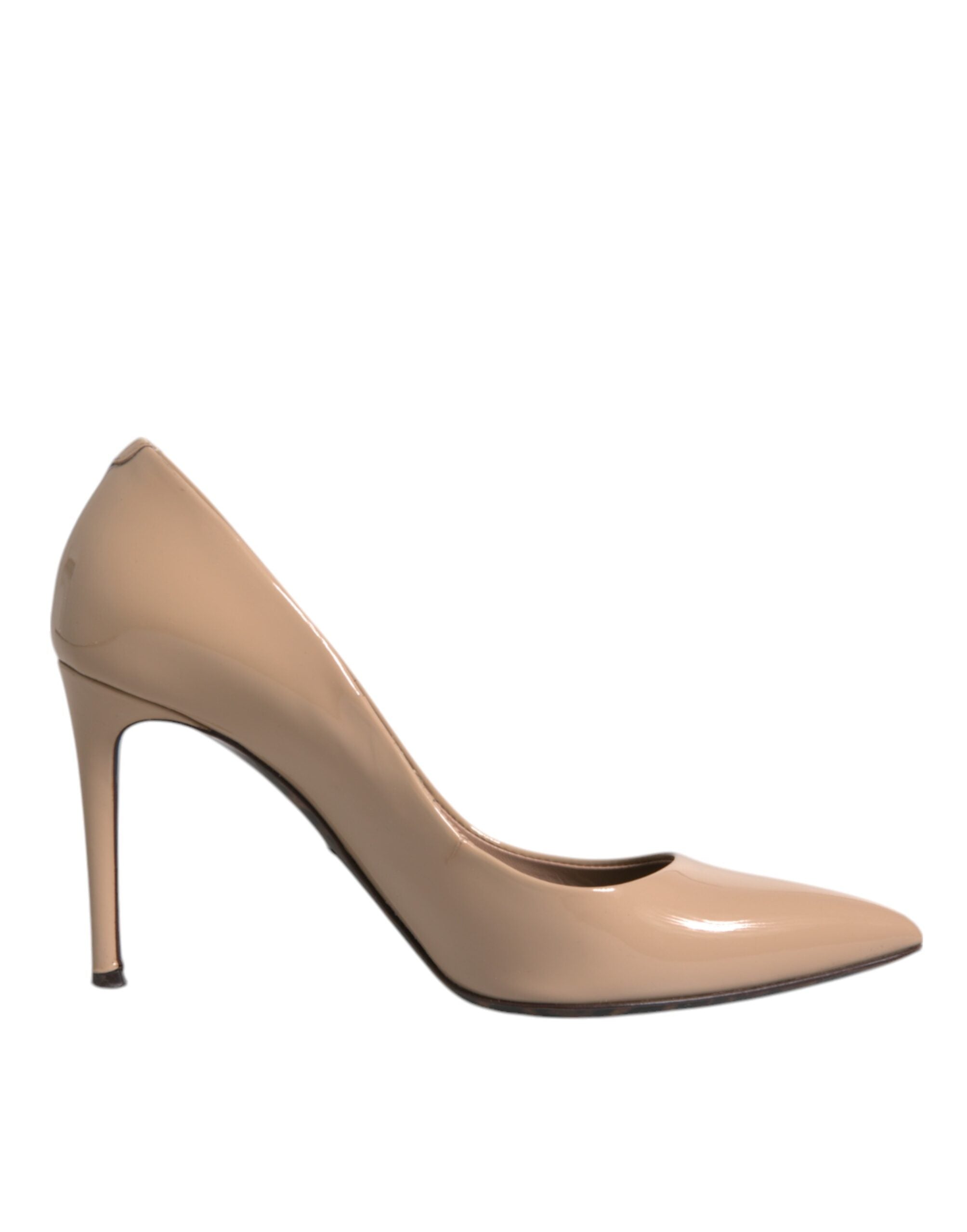 Dolce & Gabbana Beige Patent Leather Stiletto Heel Pumps Women's Shoes (Pre-Owned)