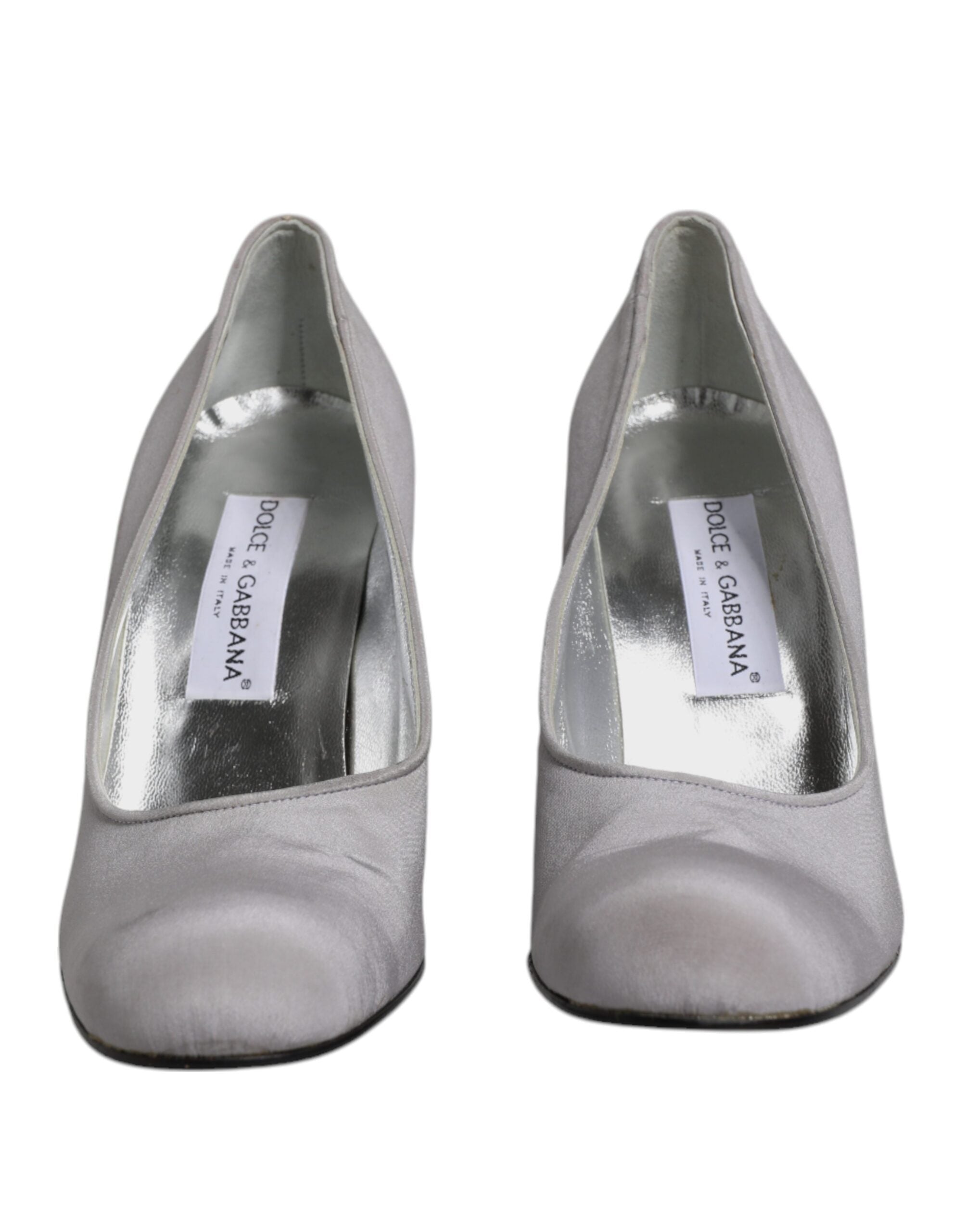 Dolce & Gabbana Gray Suede Leather High Heel Pumps Women's Shoes