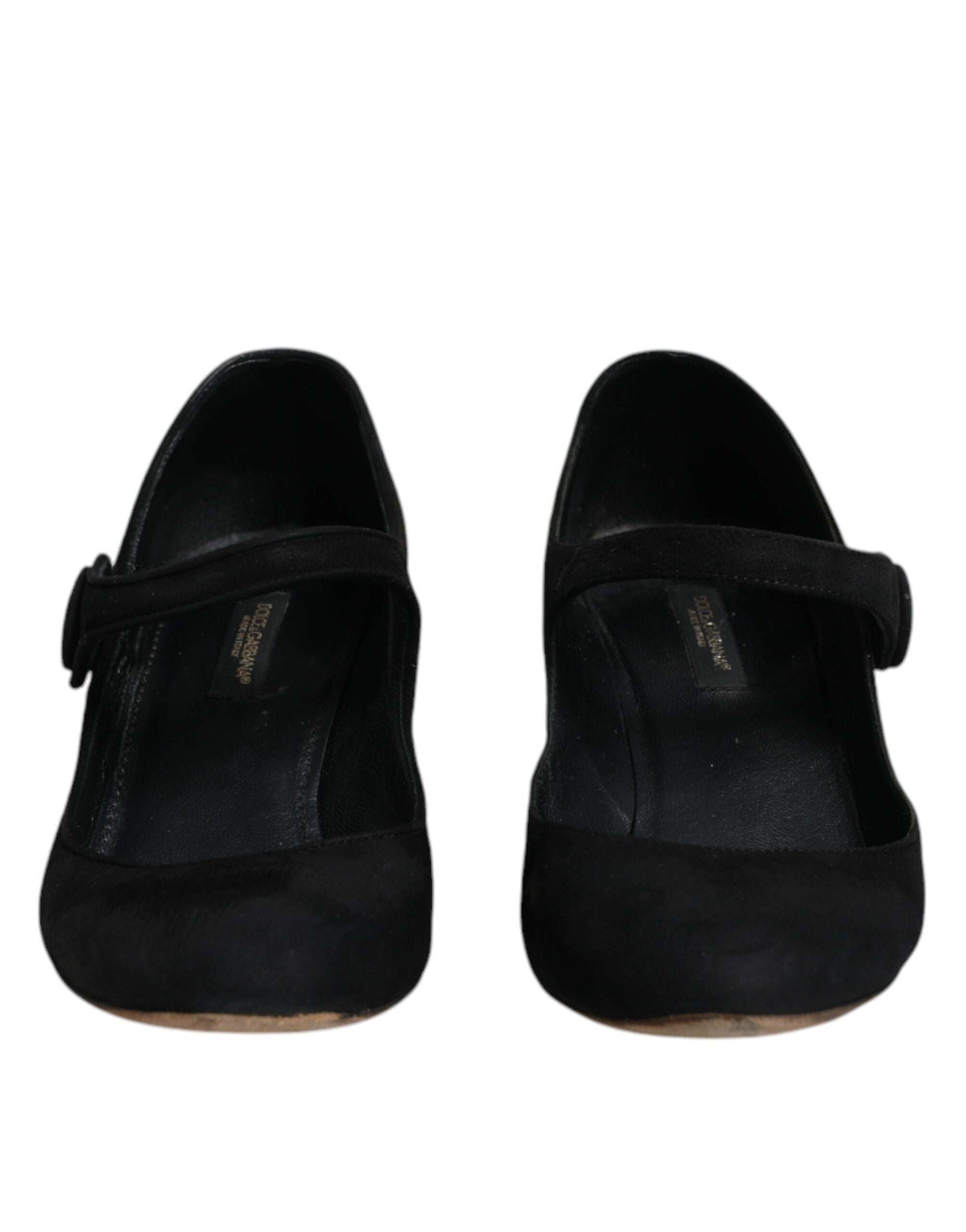 Dolce & Gabbana Black Suede Leather KEIRA Heels Pumps Women's Shoes (Pre-Owned)