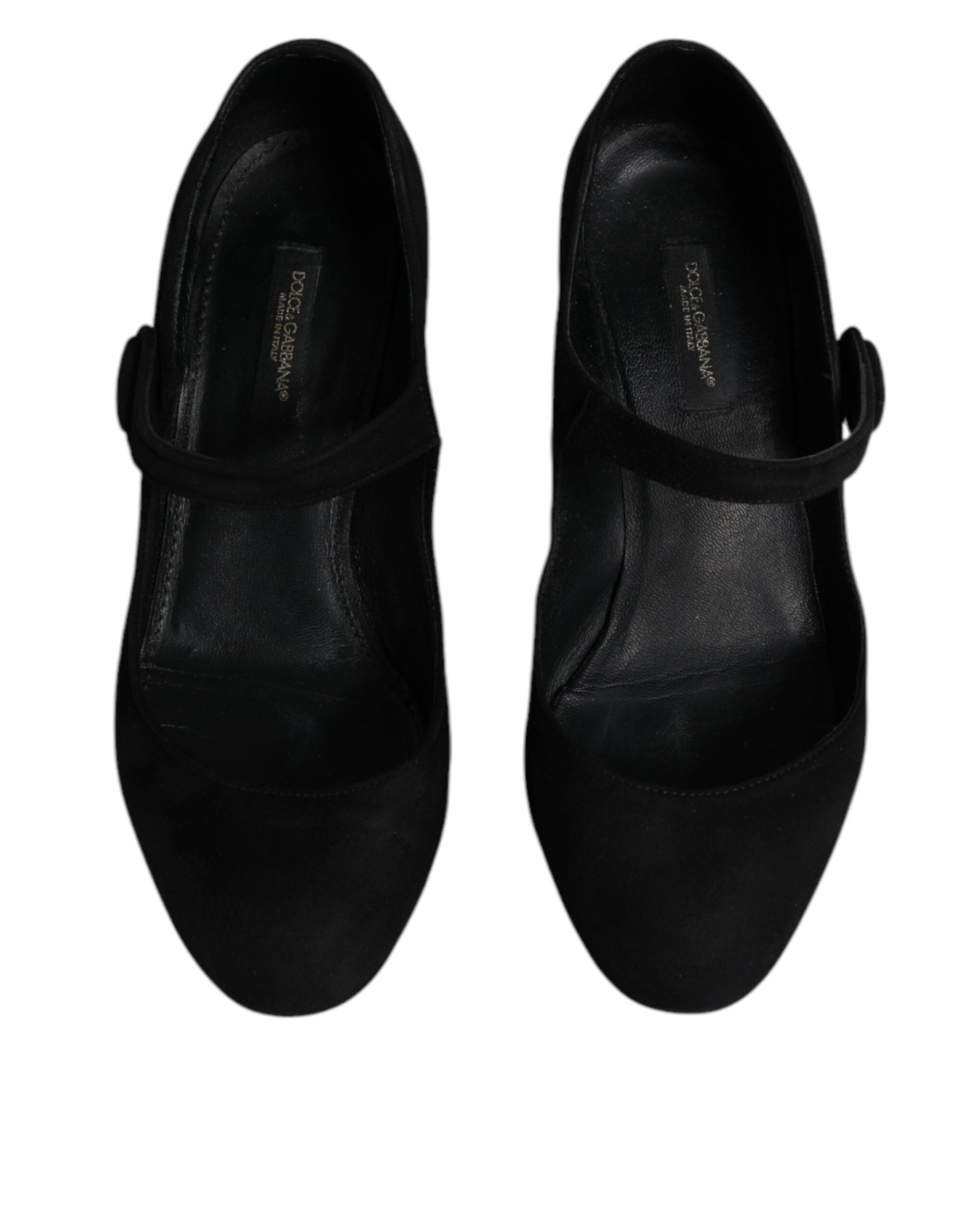 Dolce & Gabbana Black Suede Leather KEIRA Heels Pumps Women's Shoes (Pre-Owned)