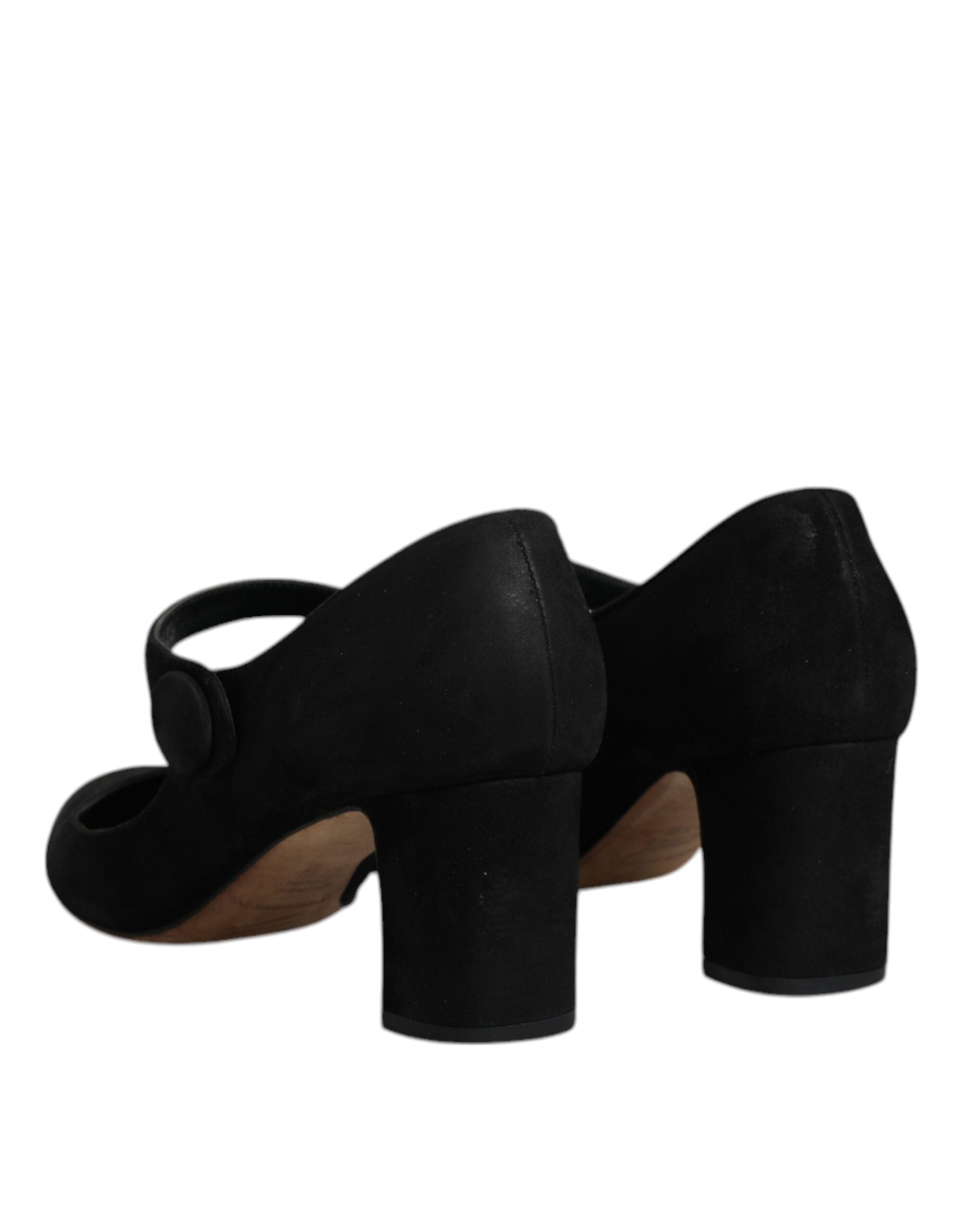 Dolce & Gabbana Black Suede Leather KEIRA Heels Pumps Women's Shoes (Pre-Owned)
