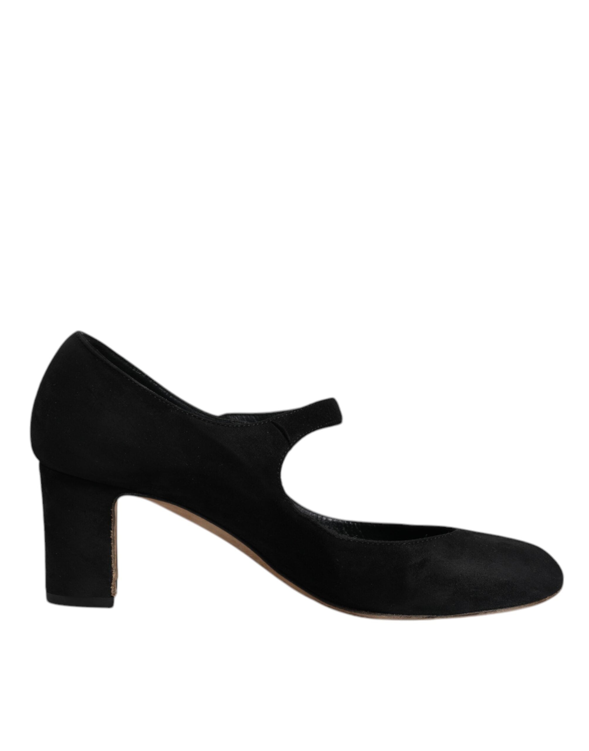 Dolce & Gabbana Black Suede Leather KEIRA Heels Pumps Women's Shoes (Pre-Owned)