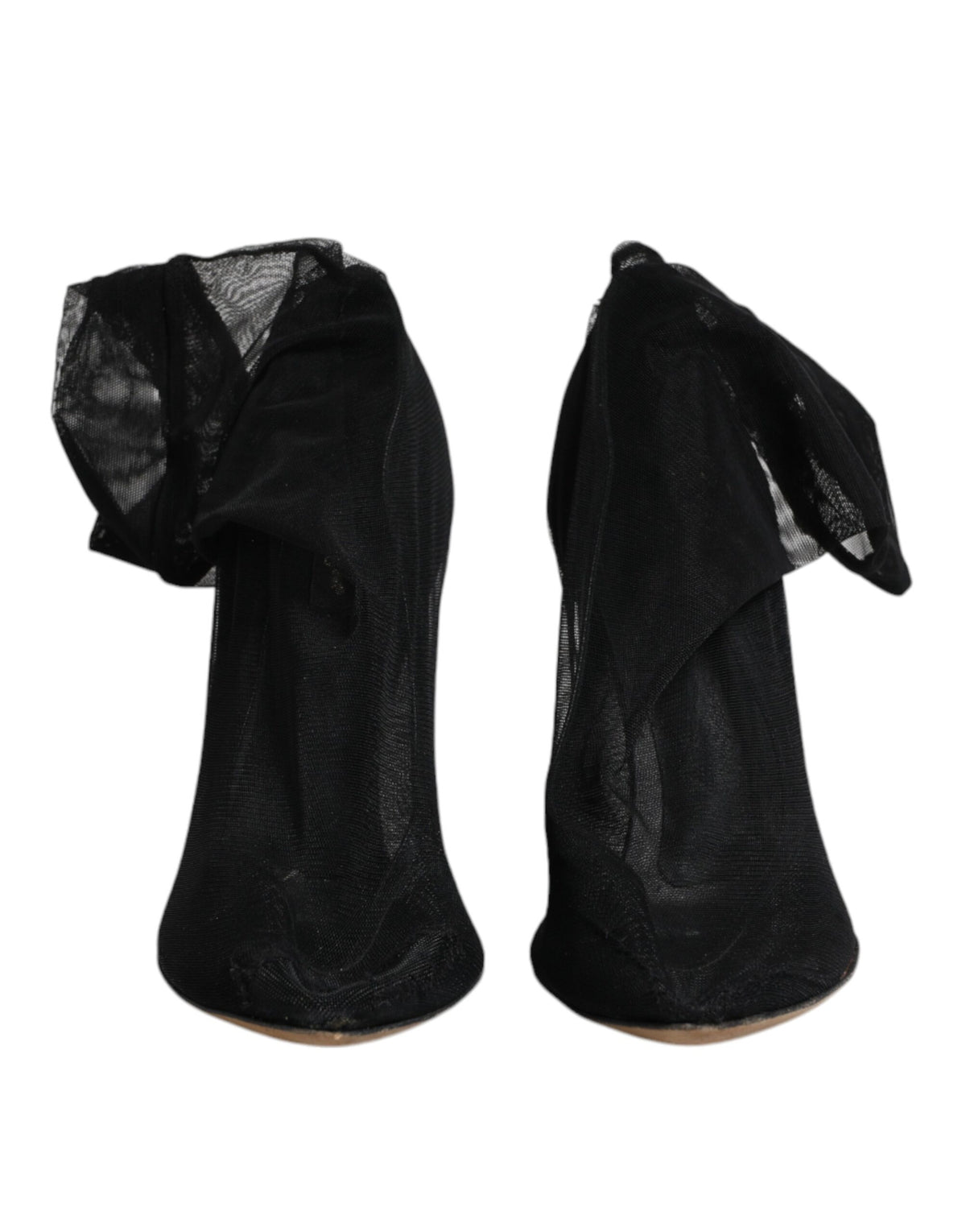 Dolce & Gabbana Black Nylon Stretch Mesh Sock Boots Women's Shoes (Pre-Owned)