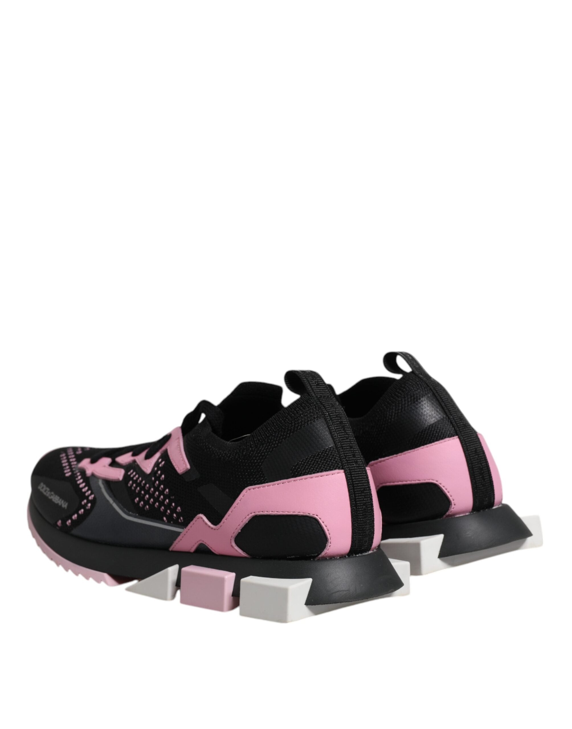 Dolce & Gabbana Black Pink SORRENTO Sport Stretch Sneakers Women's Shoes (Pre-Owned)